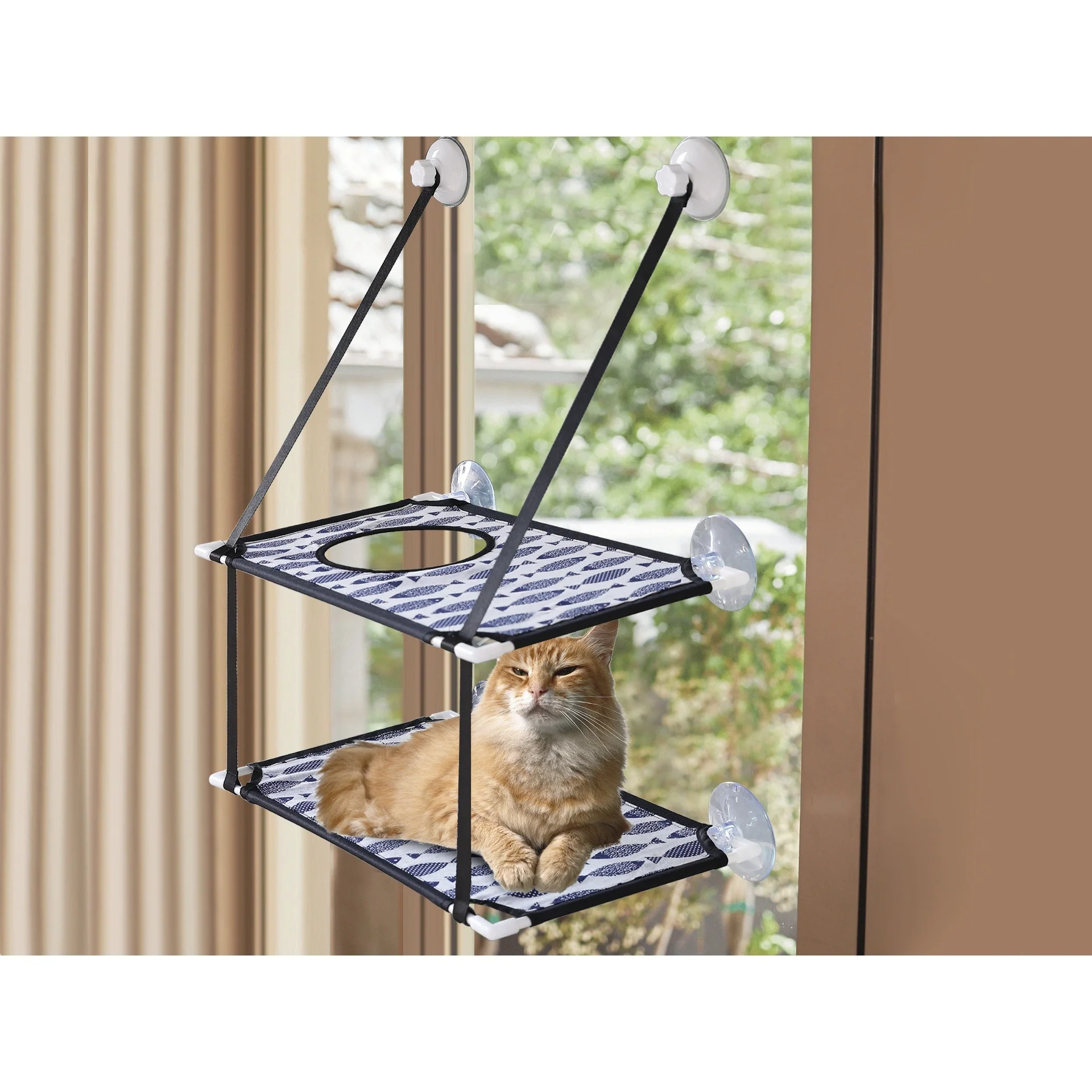 2 Tier Window Cat Bed Window Hammock - Image 2