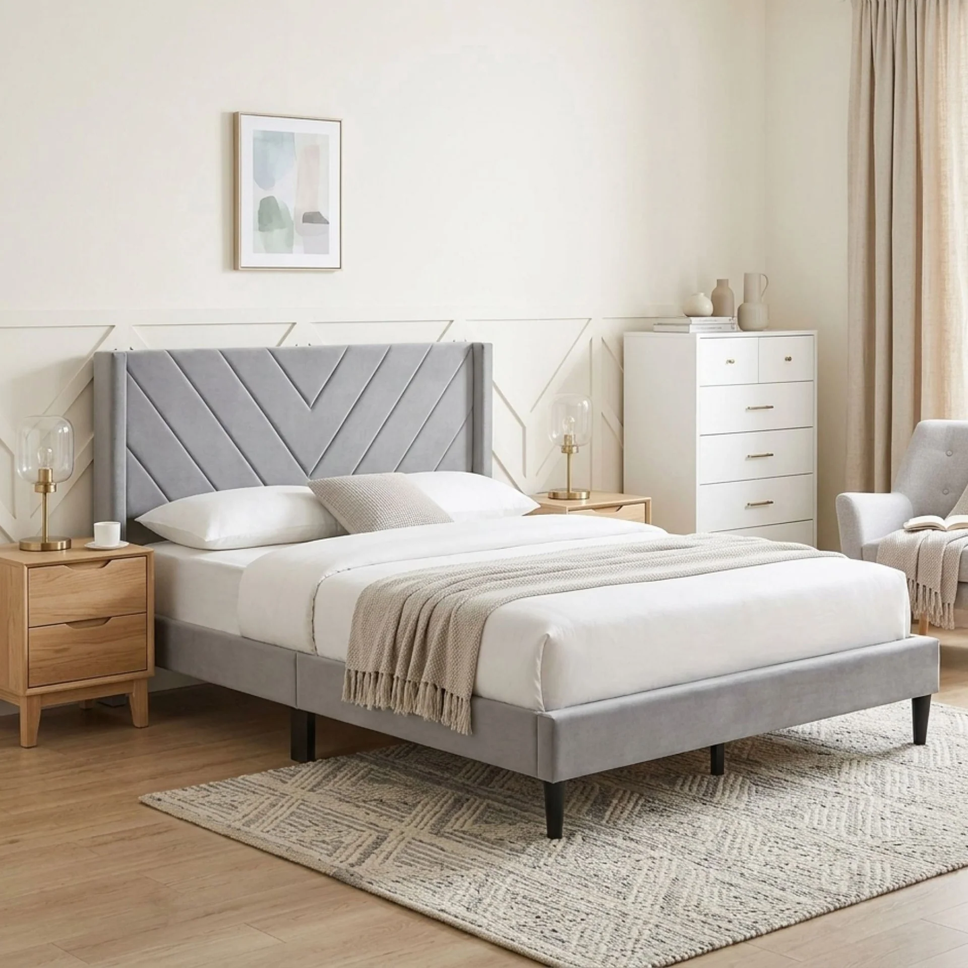 Haven Double Bed Frame - Grey