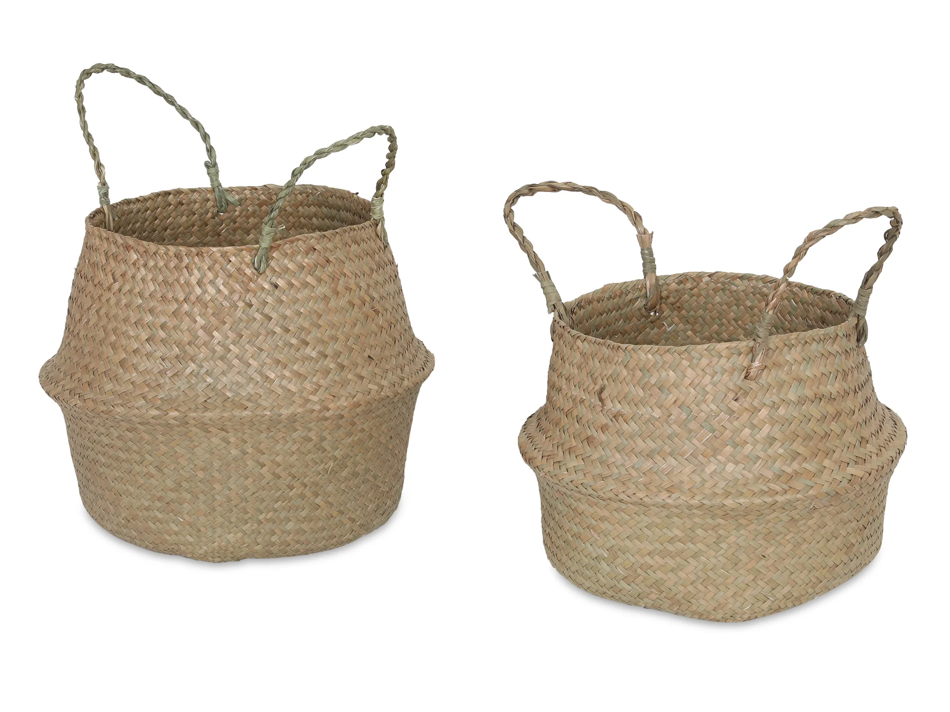 Seagrass Woven Basket Belly Basket - Set of 2 - S/M - Image 2