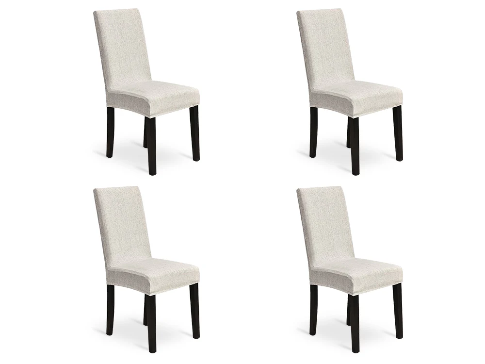 Dining Chair Cover - Set of 4 - Light Grey - Image 2
