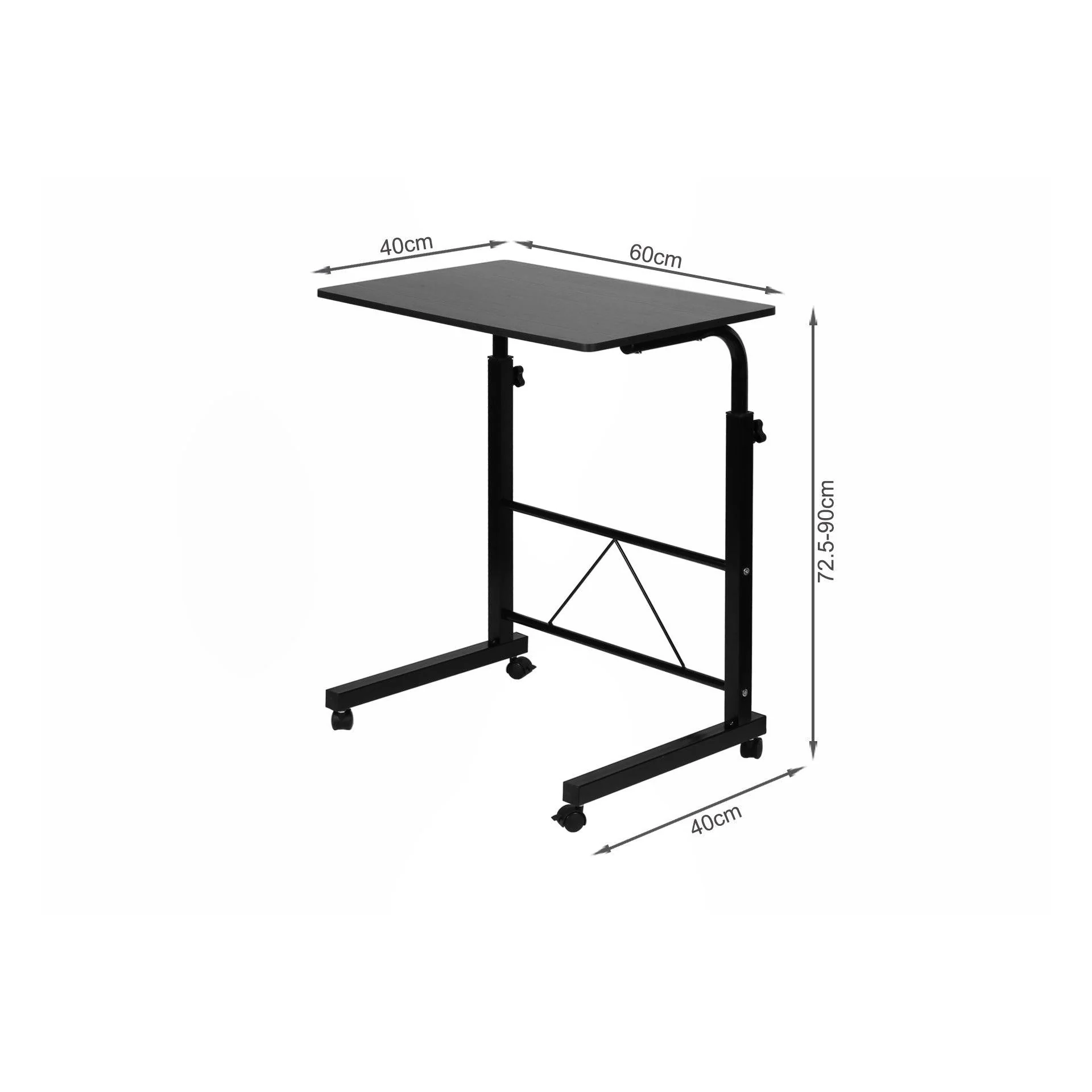 60 x 40cm Adjustable Laptop Stand Table - Black - Image 13