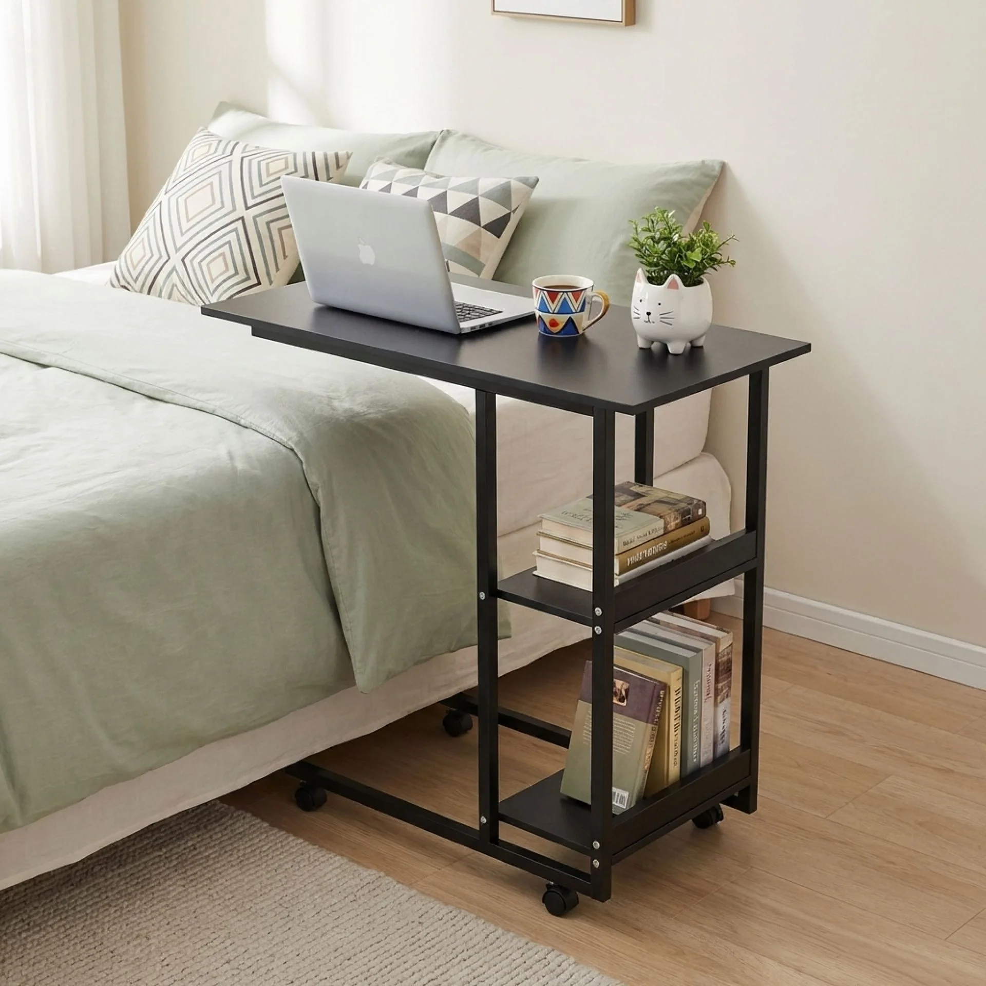 80 x 40 Laptop Stand Side Table - Black - Image 4