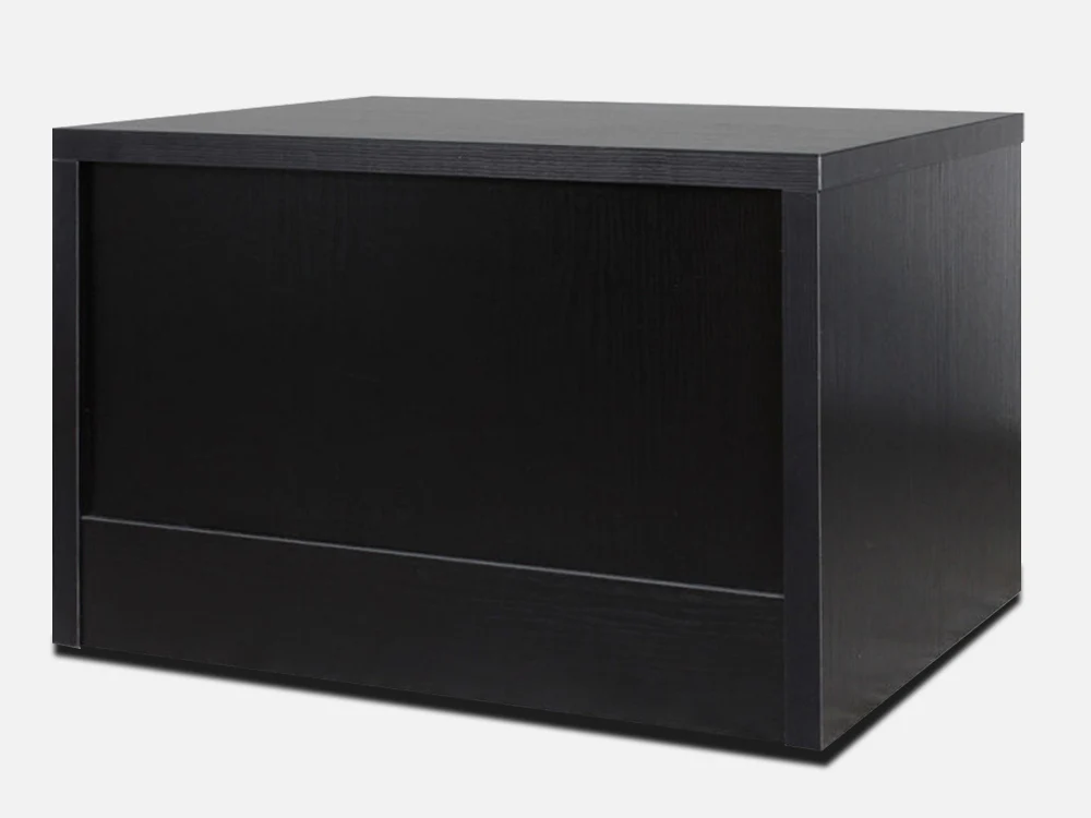 ABEL Bedside Table with 2 Drawer - BLACK - Image 5