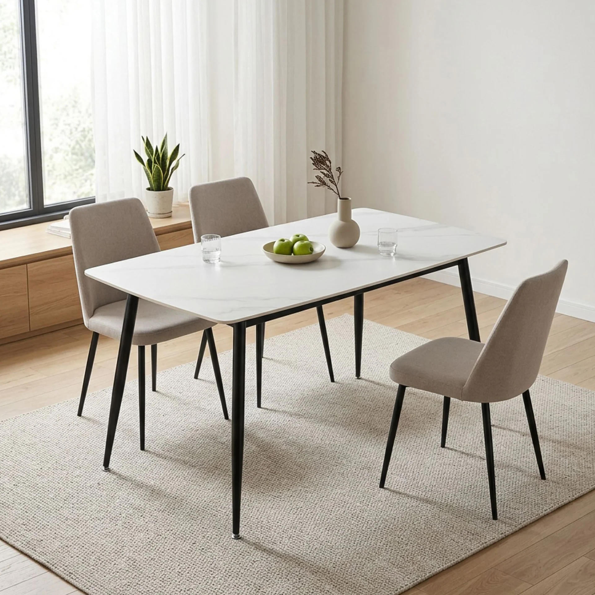 Adley Dining Table 140 x 80 x 75cm - White