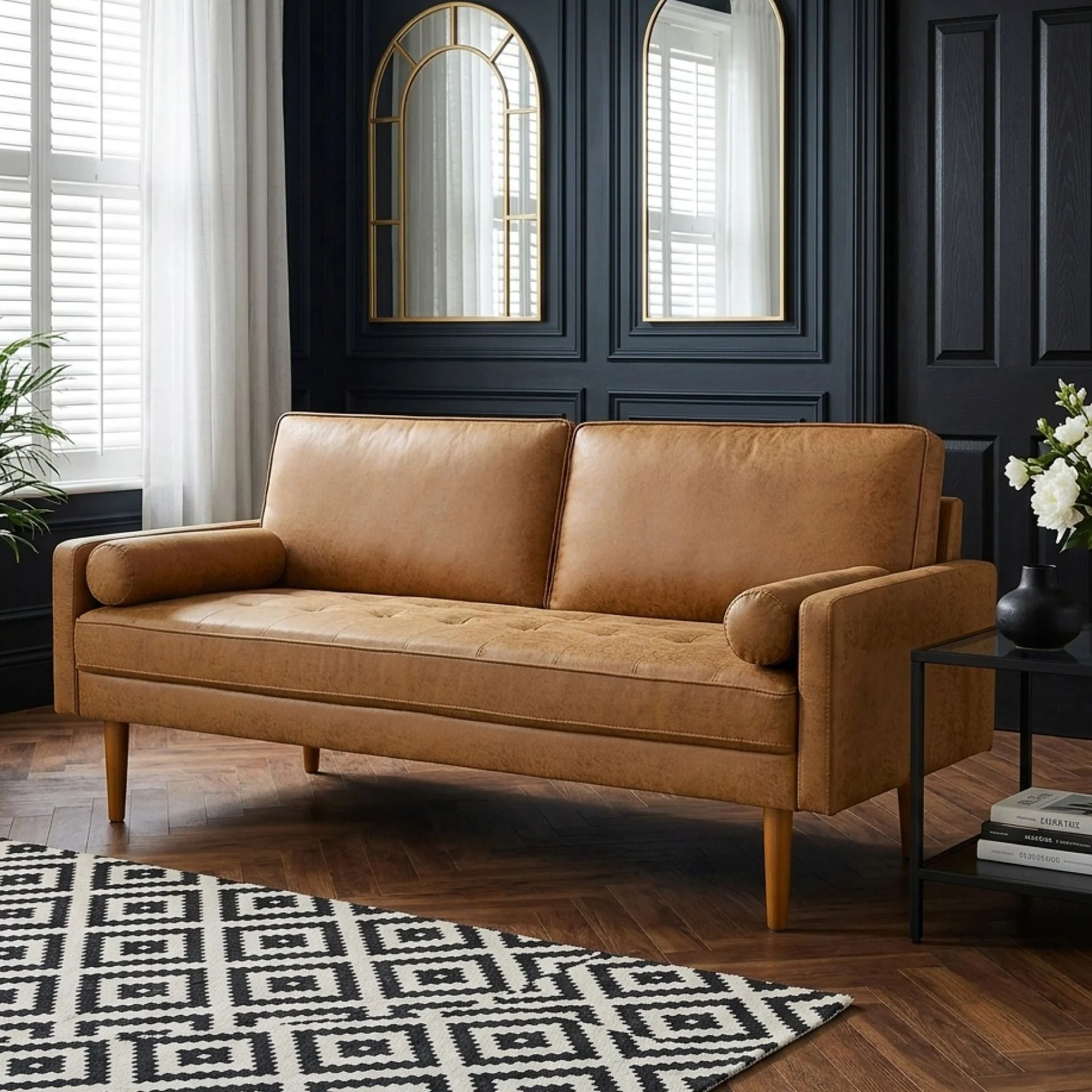 Alaina 3 Seater Sofa - Brown