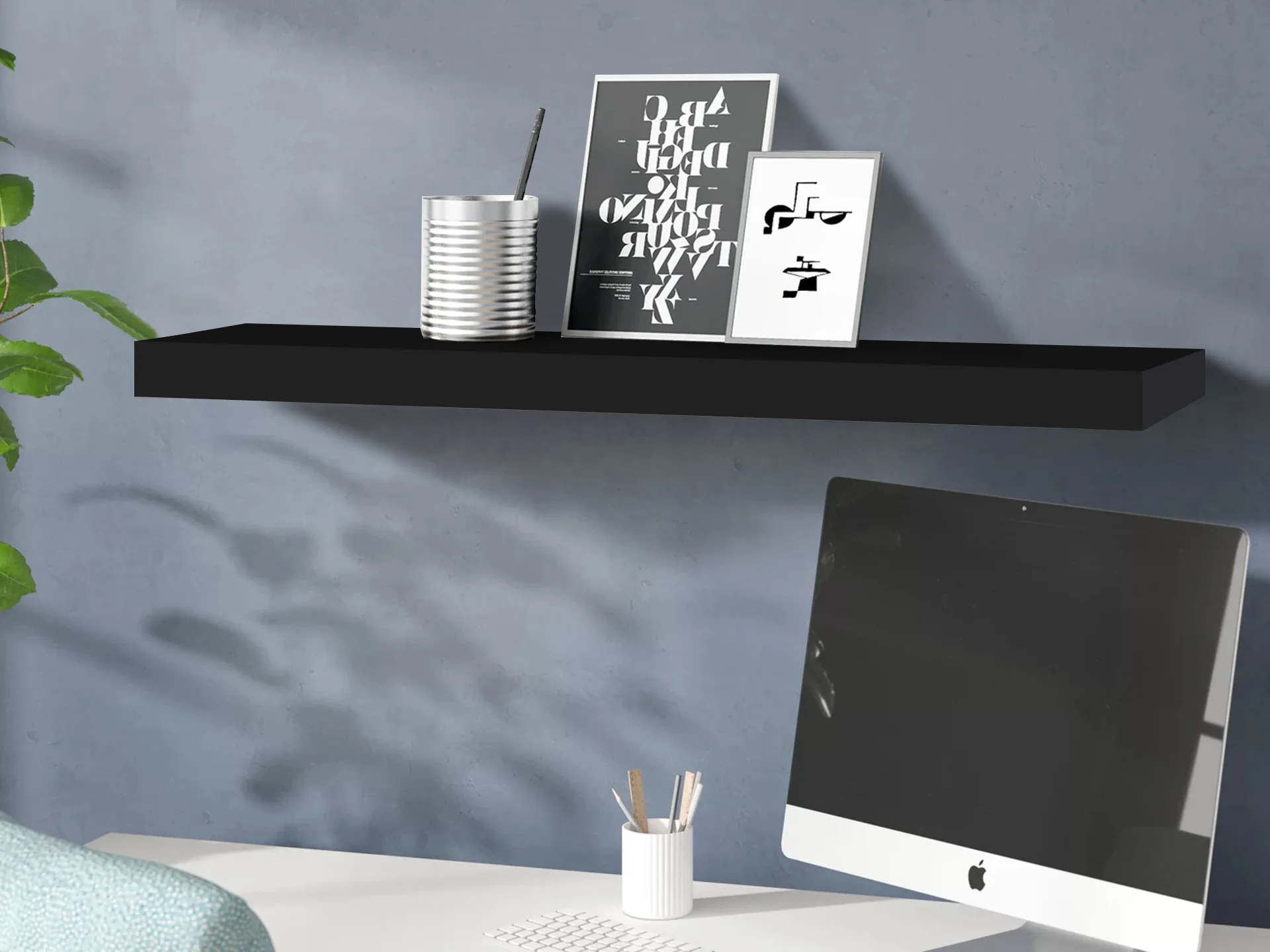 Alakol Floating Shelf 60cm - Black - Image 3