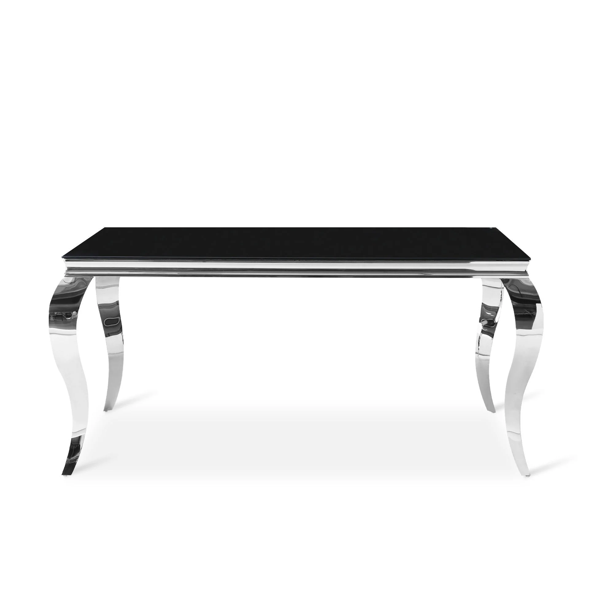 Alba Tempered Glass Dining Table 160 x 90CM - Black - Image 6