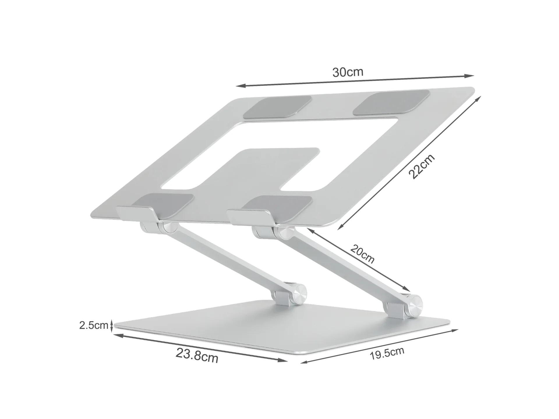 Aluminium Portable Laptop Stand - Silver - Image 5
