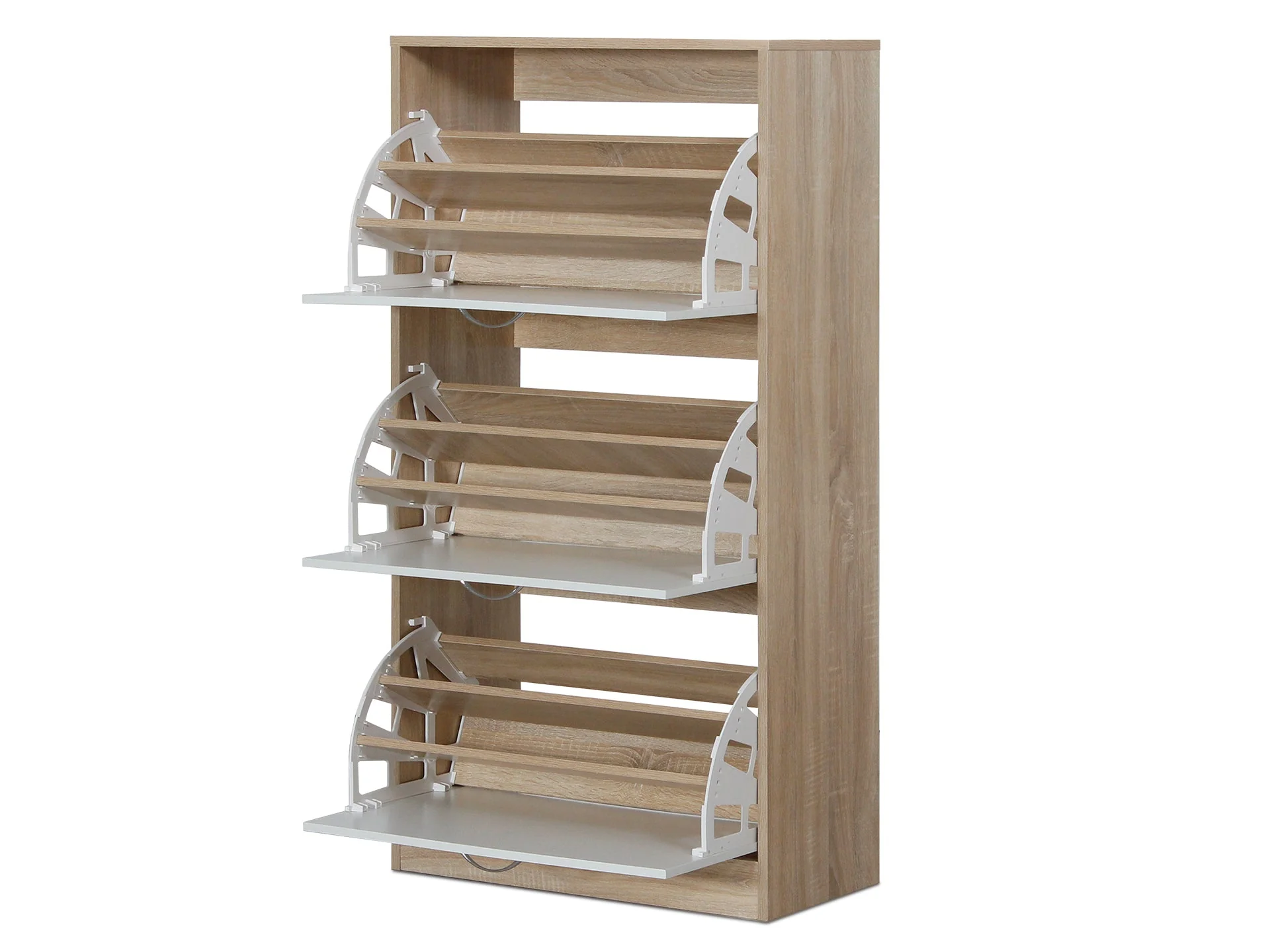 ANAU 3 Drawer Shoe Cabinet Storage - OAK - Image 4