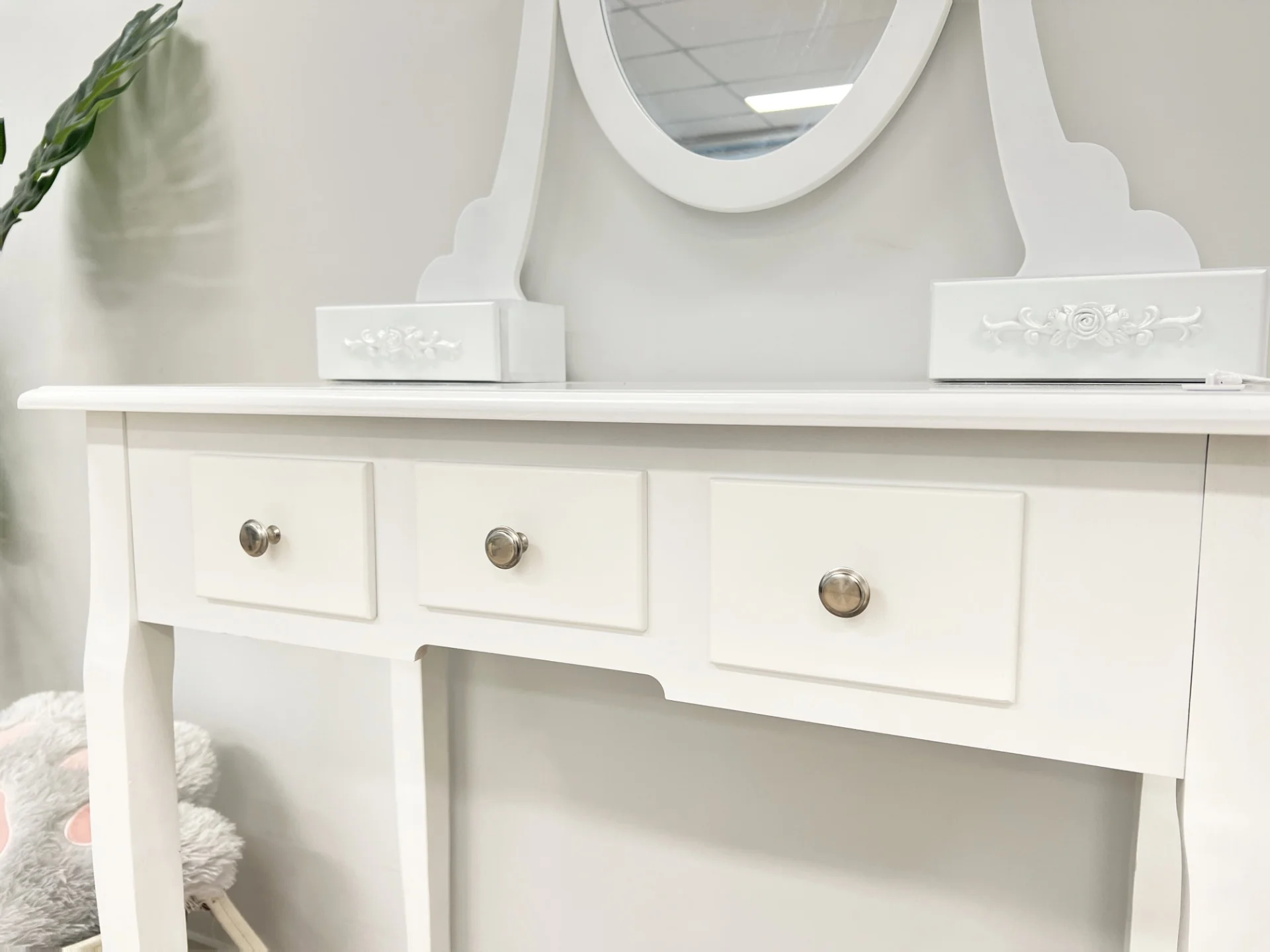 ANEMONE 5 Drawers Dressing Table with Rotating Mirror Set 2PCS - Image 3