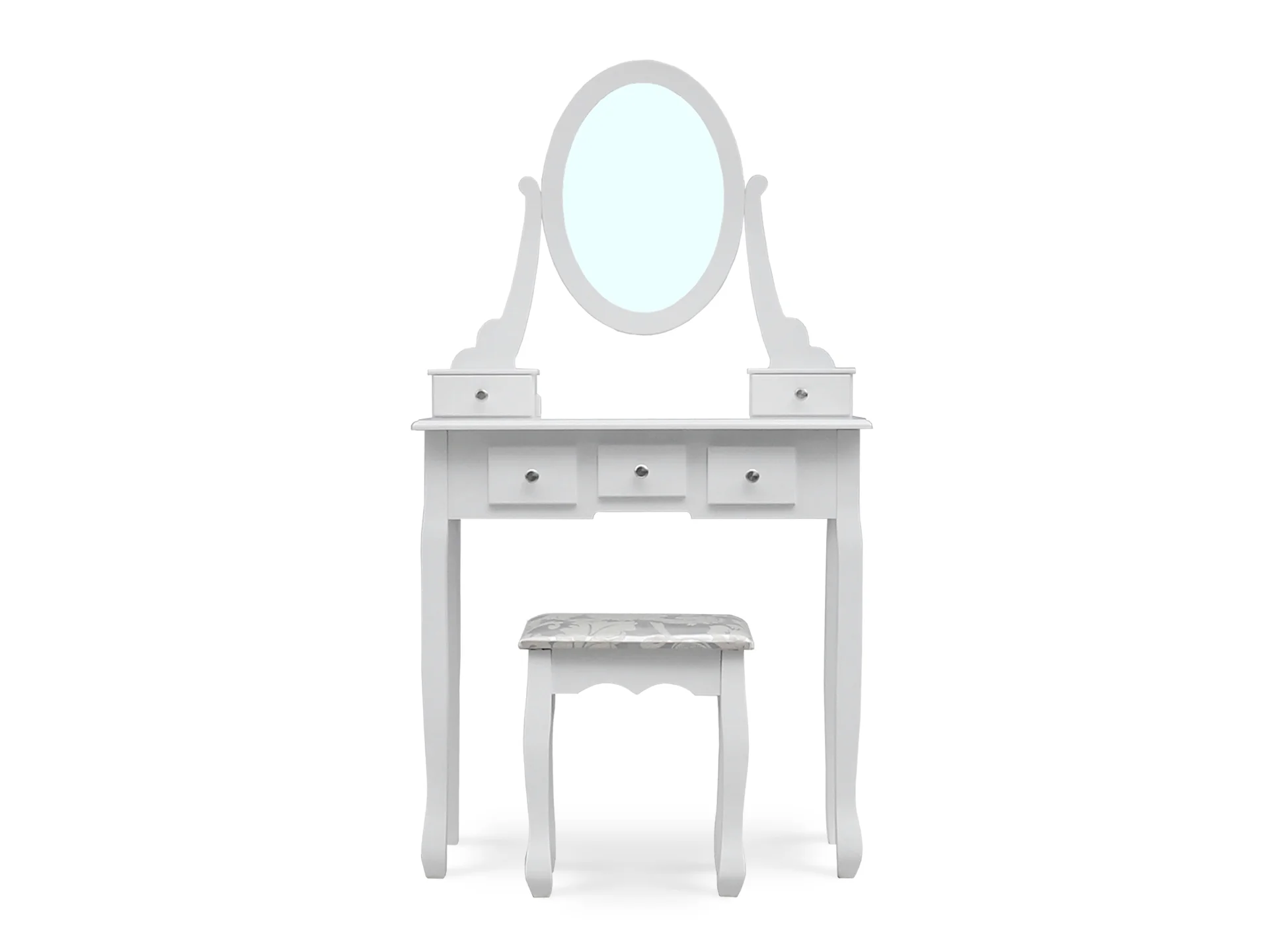 ANEMONE 5 Drawers Dressing Table with Rotating Mirror Set 2PCS - Image 5
