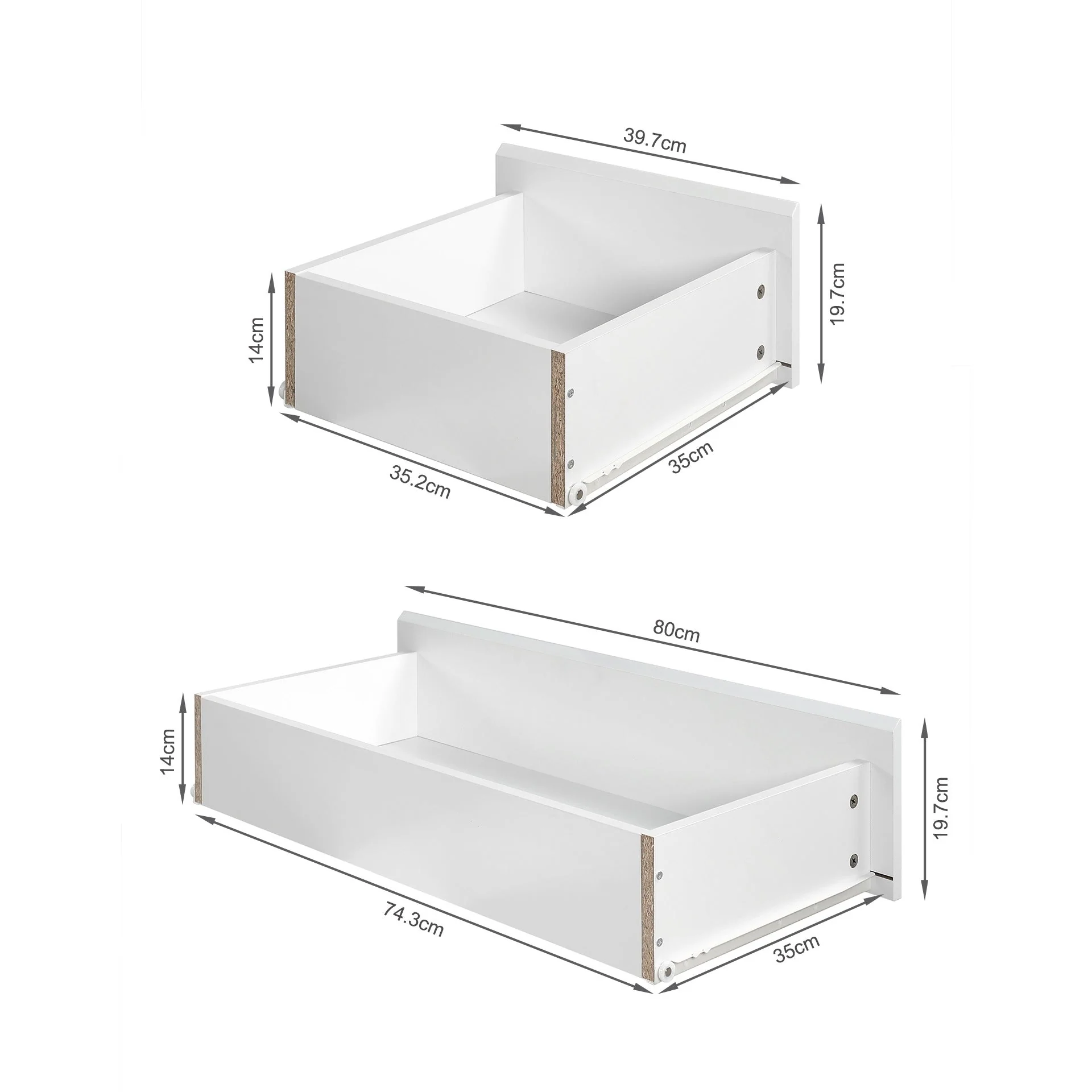 Angeles High Gloss 5 Drawer Tallboy - White - Image 10
