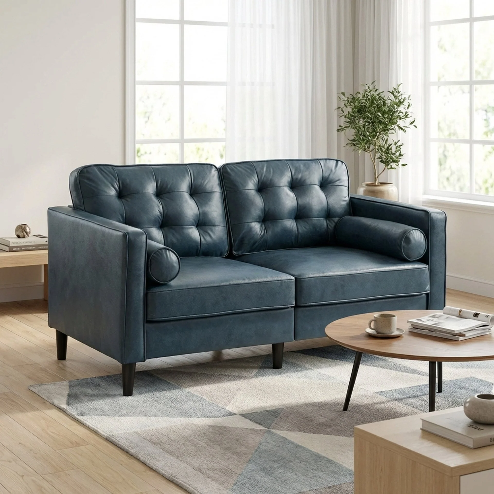 Apex 2 Seater Sofa - Blue - Image 7