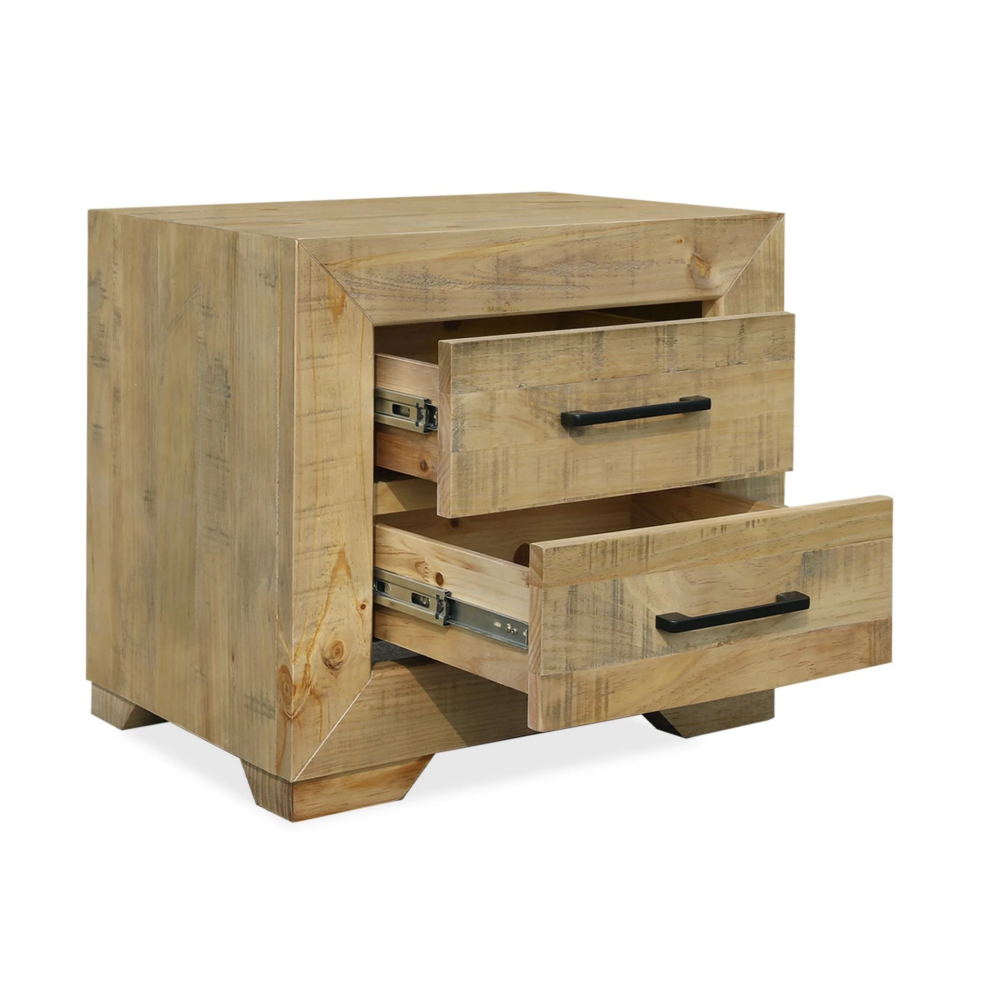 Argento Solid Wood Bedside Table - Delhi - Image 4