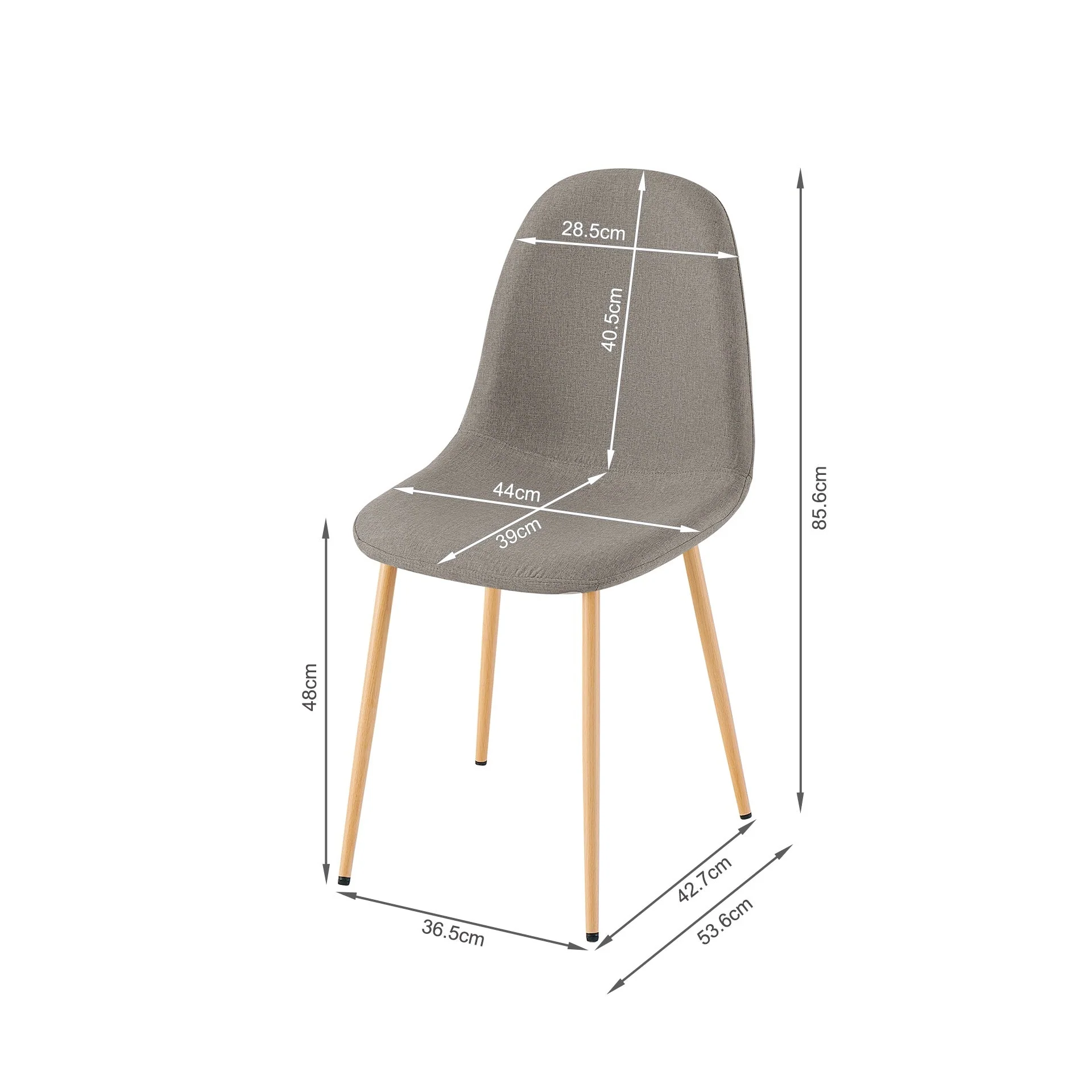Arlo Linen Dining Chair - Set of 4 - Beige - Image 13