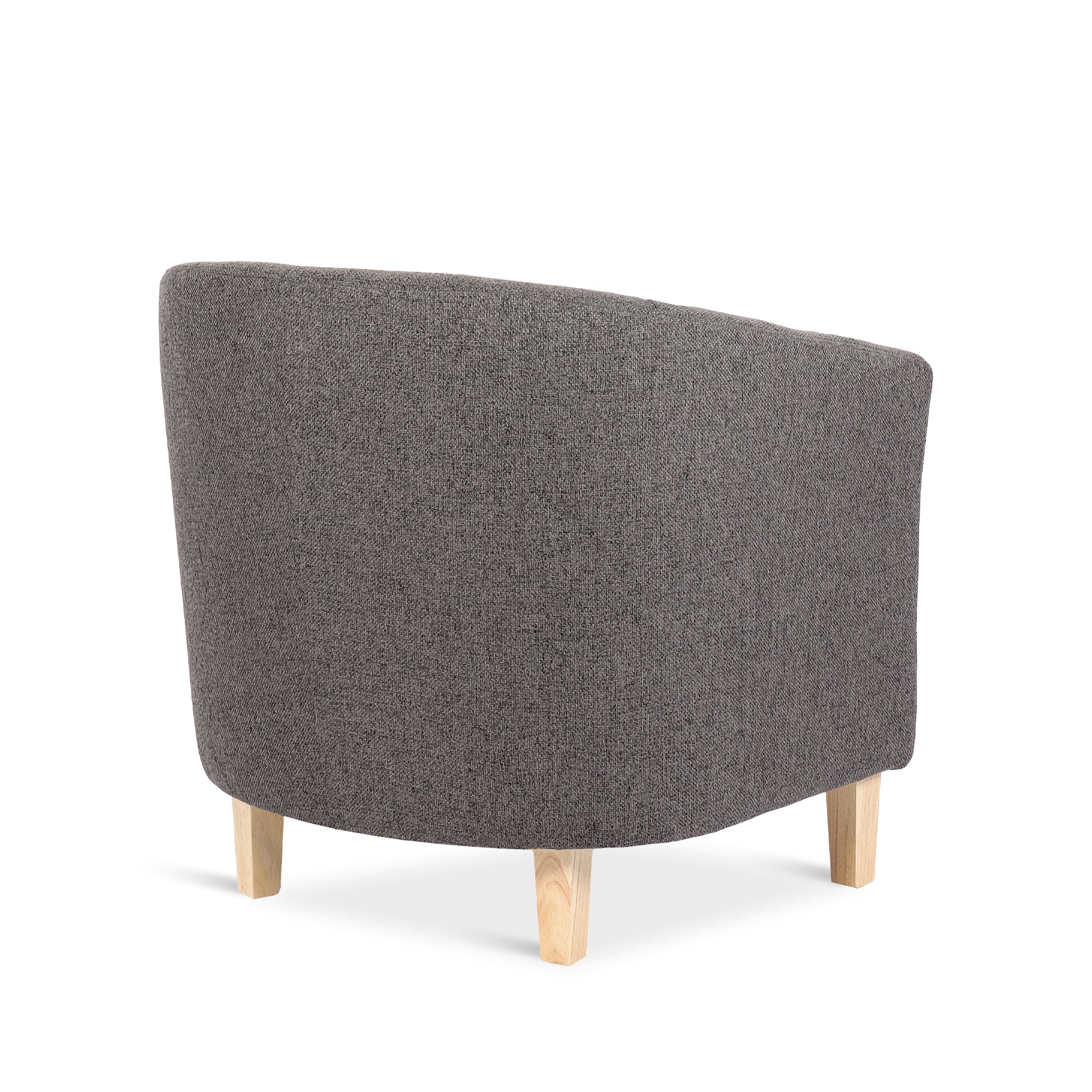 Ash High-Back Linen Armchair - Dark Grey - Image 11