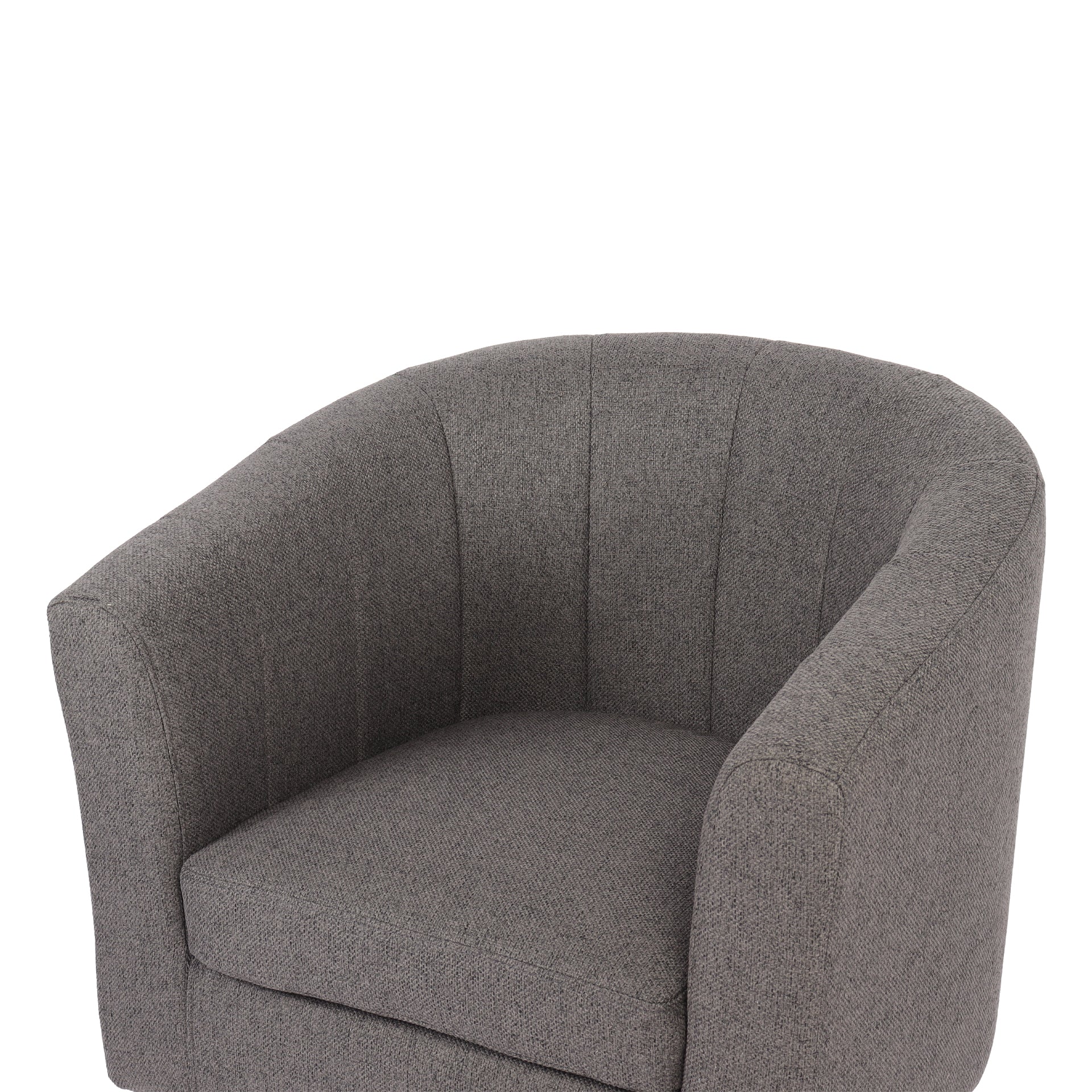 Ash High-Back Linen Armchair - Dark Grey - Image 12