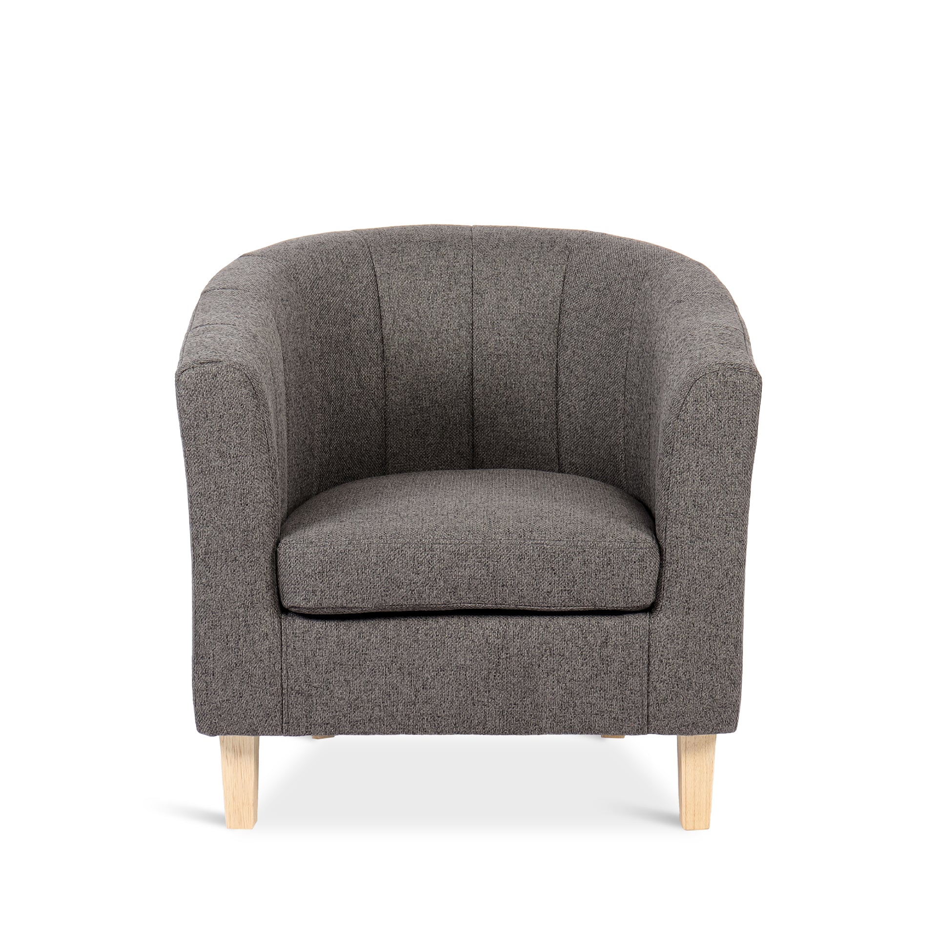 Ash High-Back Linen Armchair - Dark Grey - Image 9