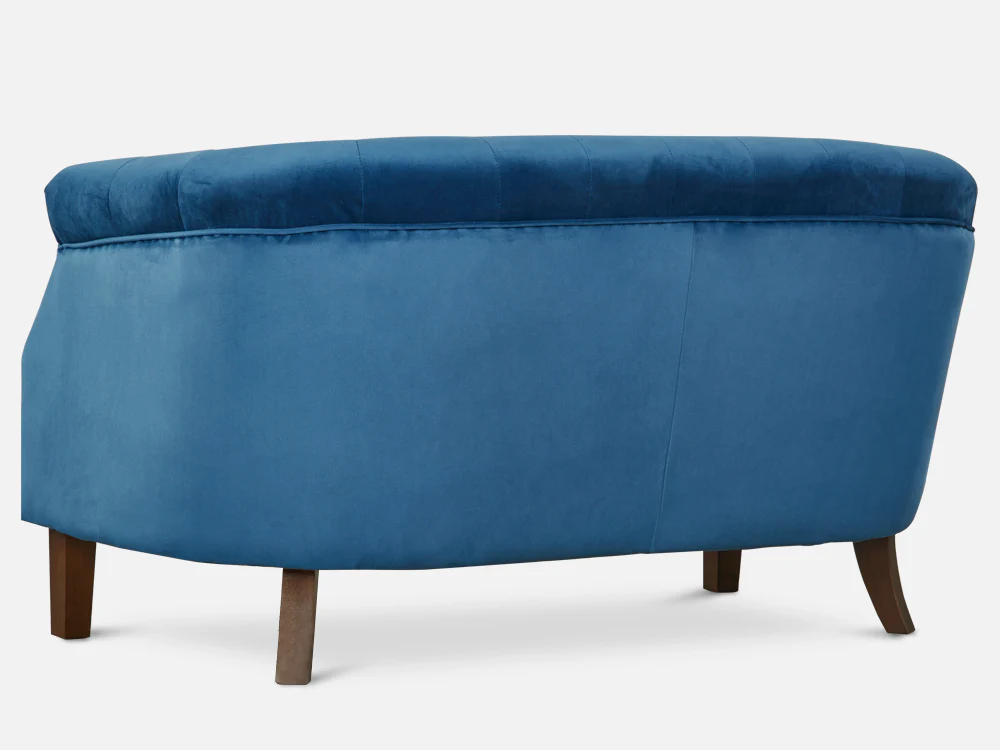 ASTANA 2 Seater Velvet Sofa - BLUE - Image 5