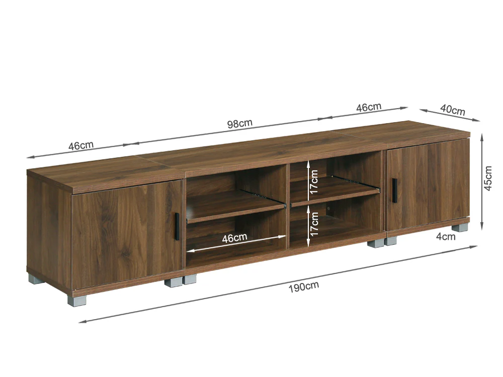 ASTORIA 1.9M Entertainment Unit - WALNUT - Image 8