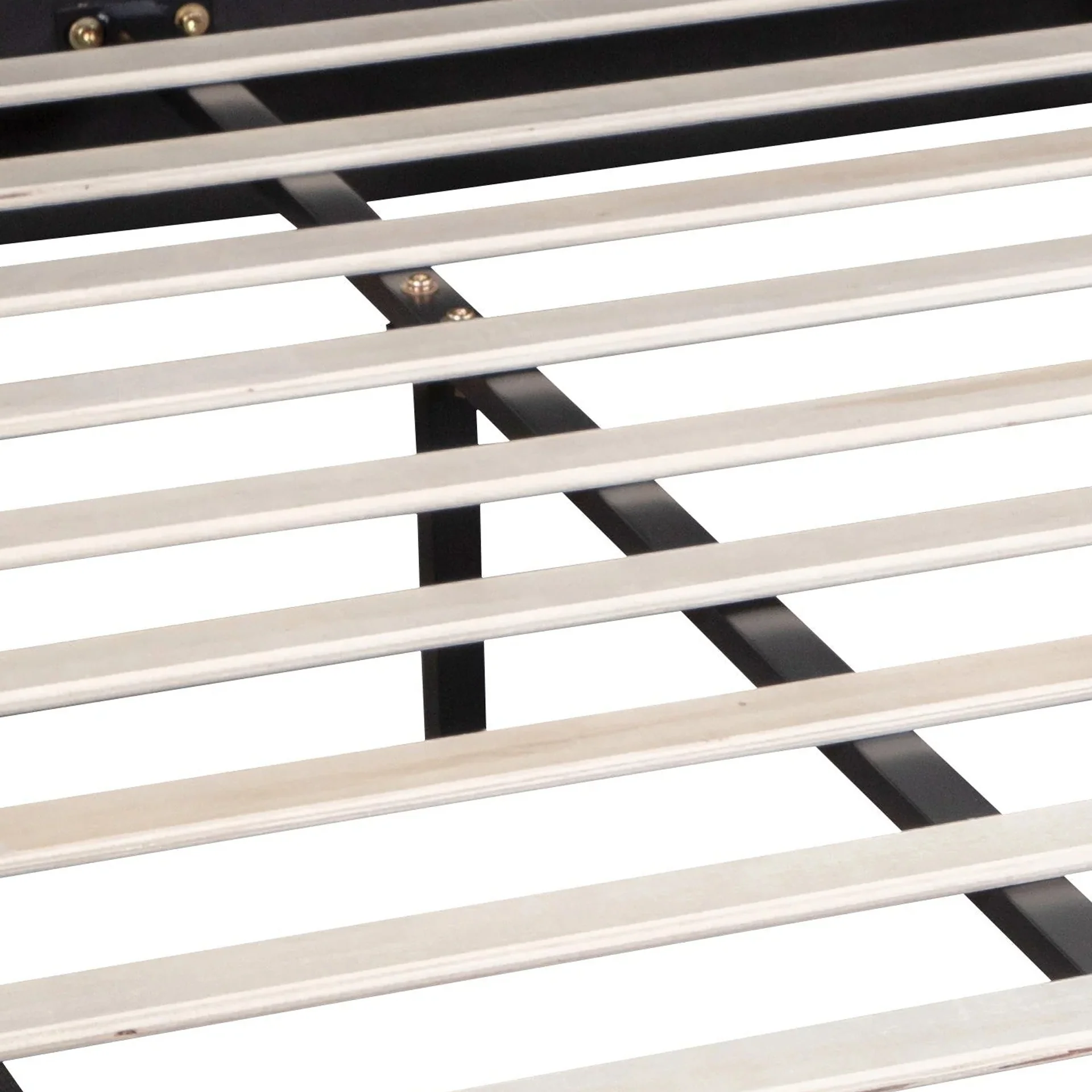 Augusta PU Slat Bed Frame - Queen - Black - Image 13