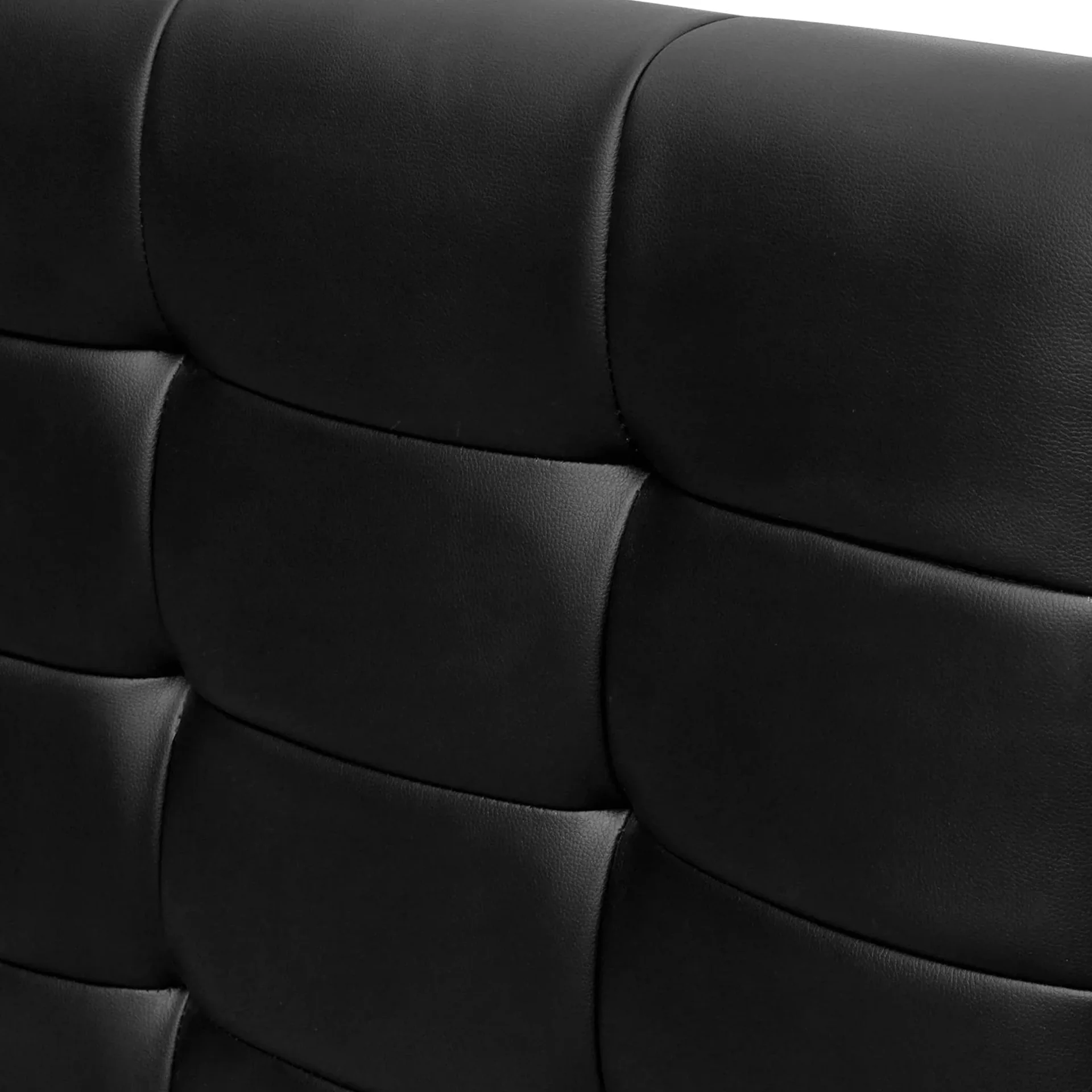 Augusta PU Slat Bed Frame - Queen - Black - Image 14