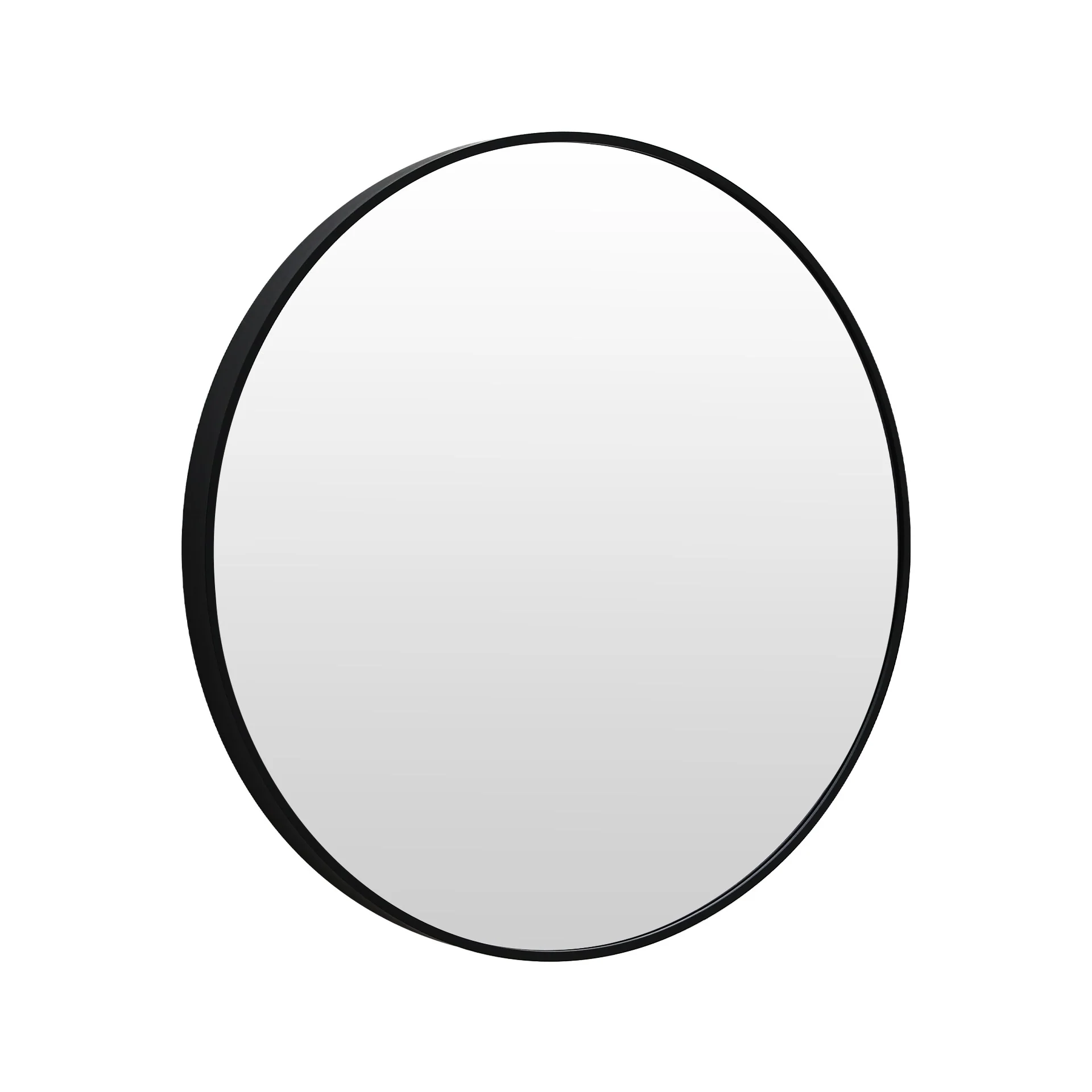 Aura Round Metal Framed Wall Mirror 60cm - Black - Image 5