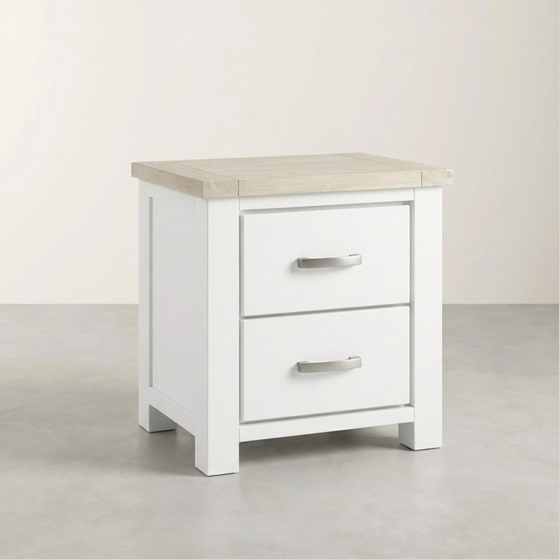 Aurora Solid Wood Bedside Table - White - Image 5