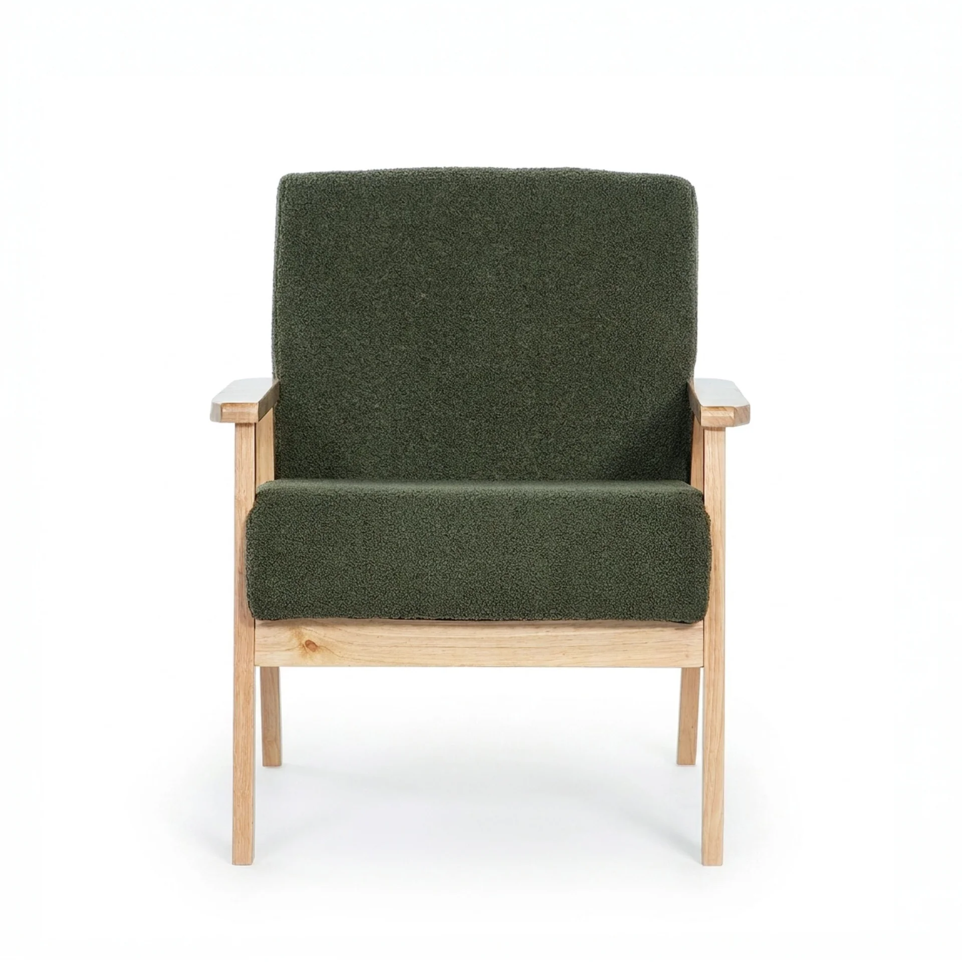 Aven Boucle Armchair - Dark Green - Image 8
