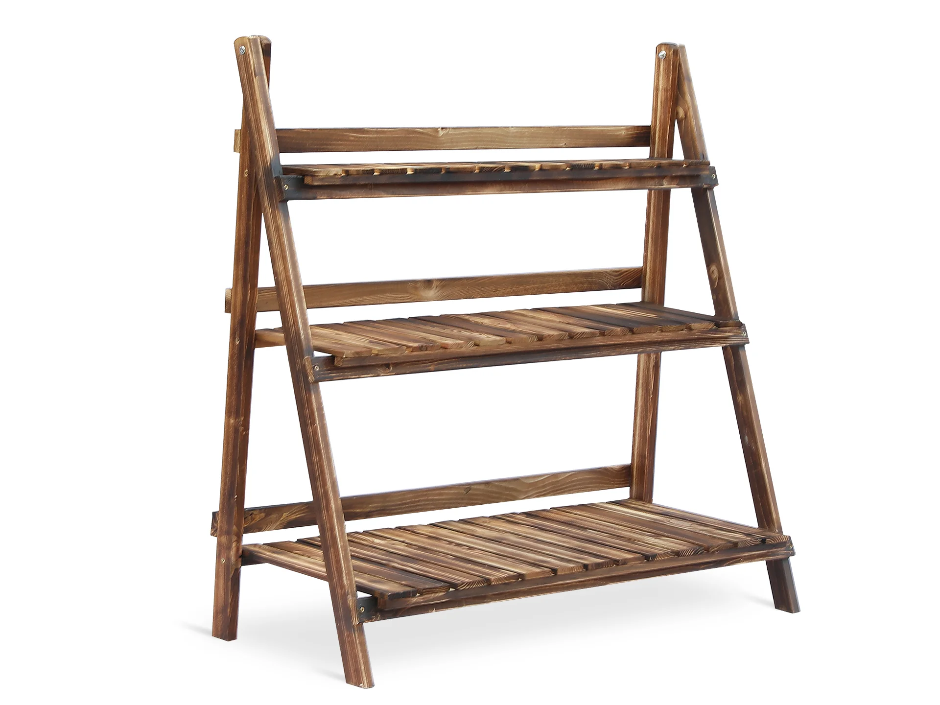 Balaton Ladder Planter Stand 100cm - Rustic Brown - Image 2