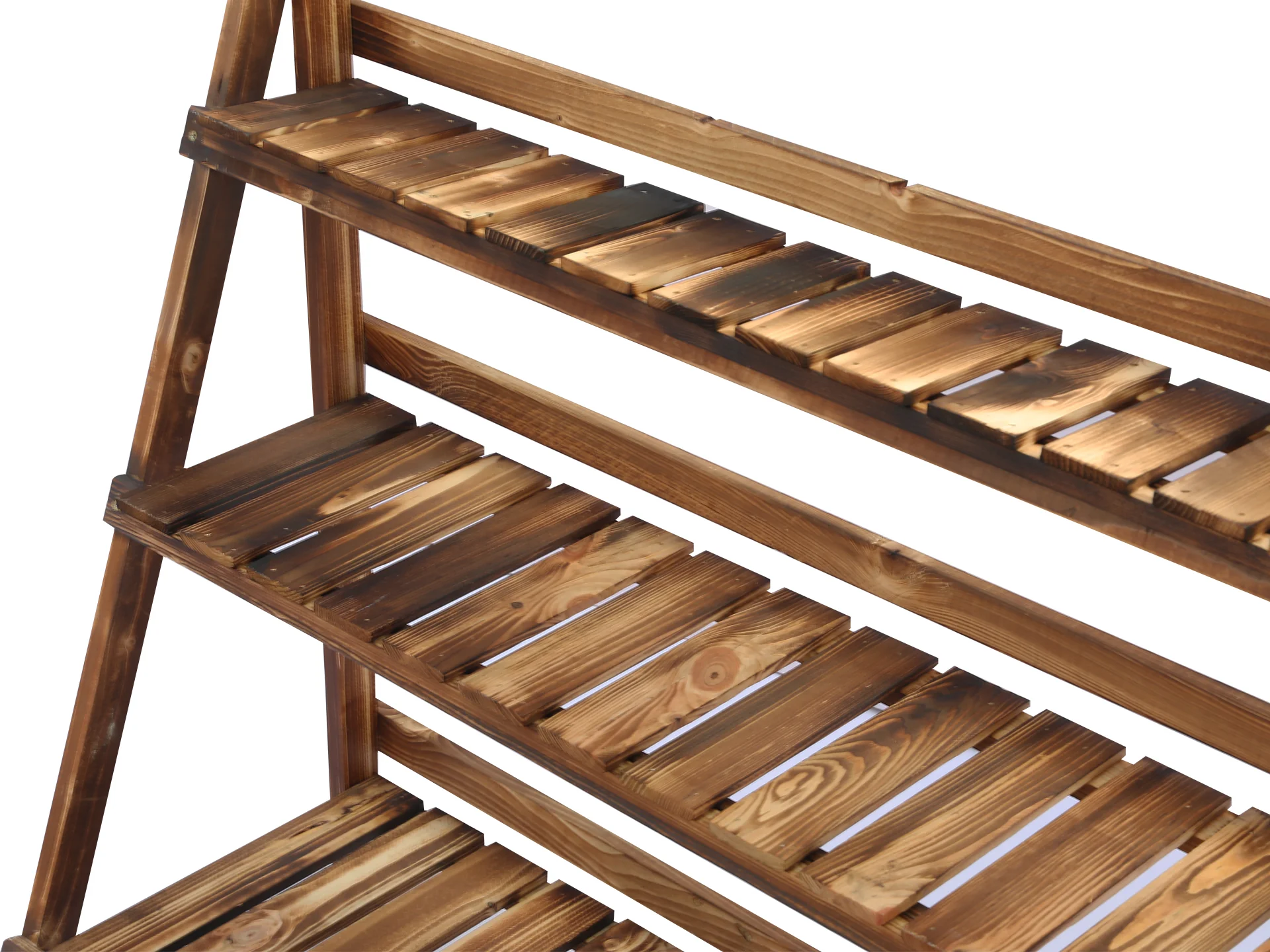 Balaton Ladder Planter Stand 100cm - Rustic Brown - Image 6