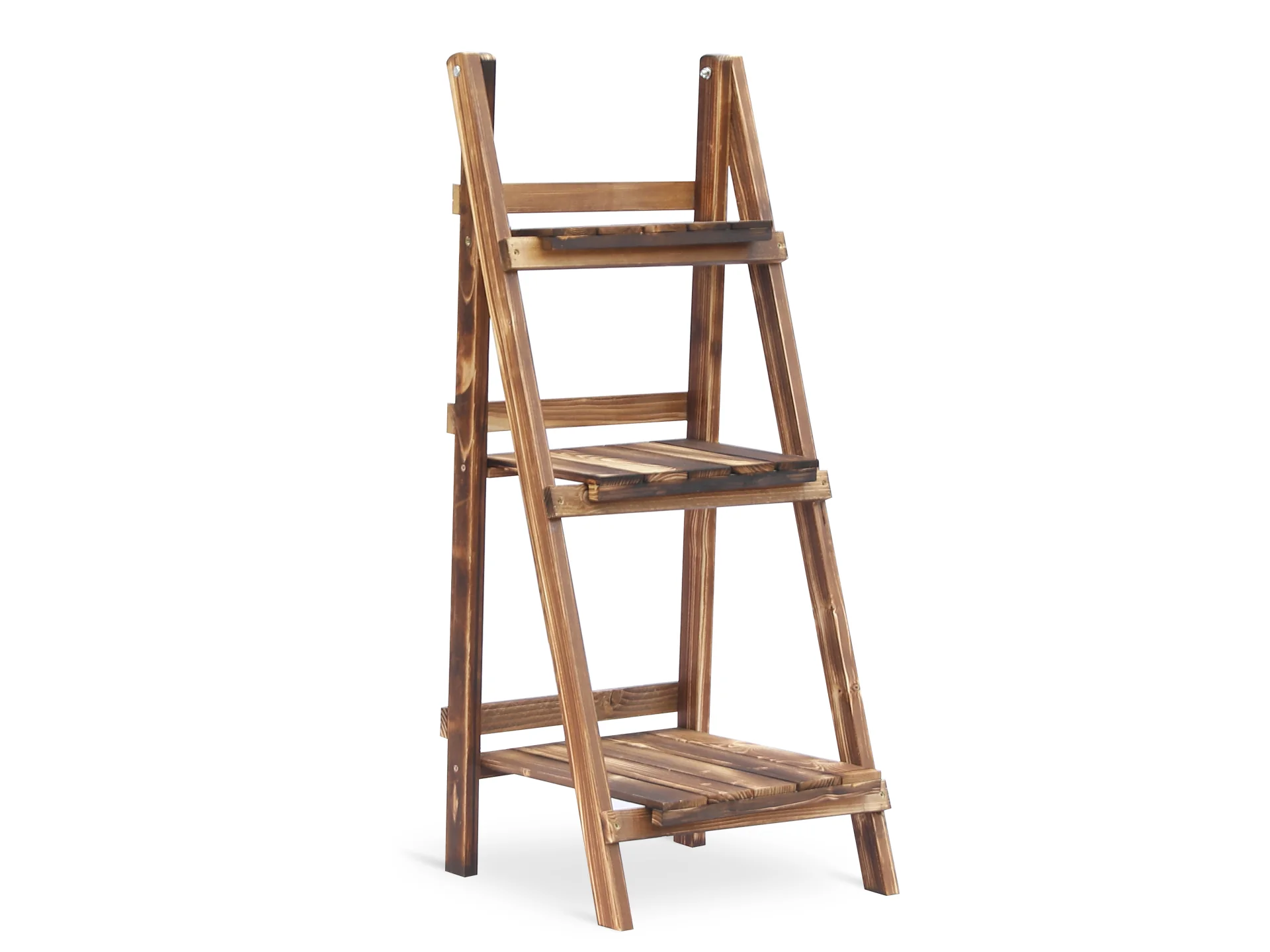 Balaton Ladder Planter Stand 40cm - Rustic Brown - Image 2