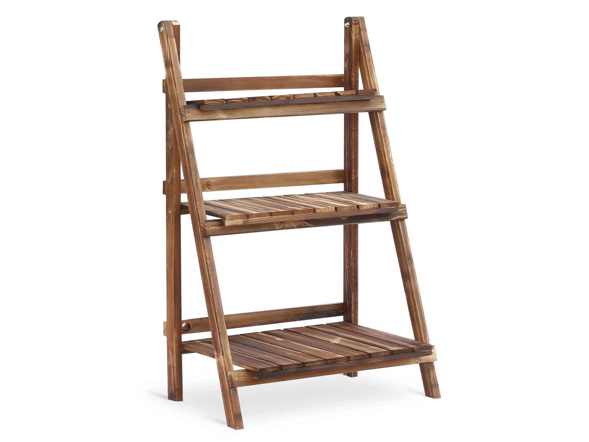 Balaton Ladder Planter Stand 60cm - Rustic Brown - Image 2