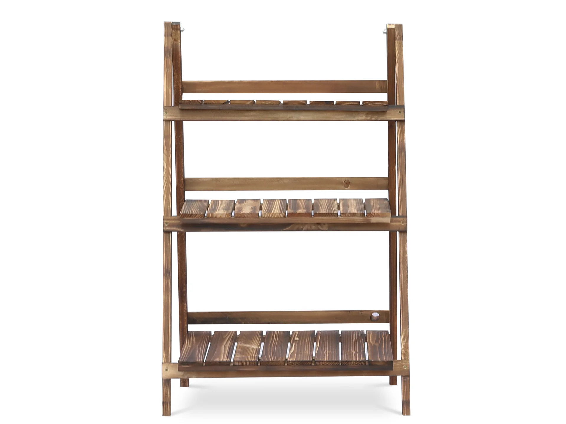 Balaton Ladder Planter Stand 60cm - Rustic Brown - Image 3