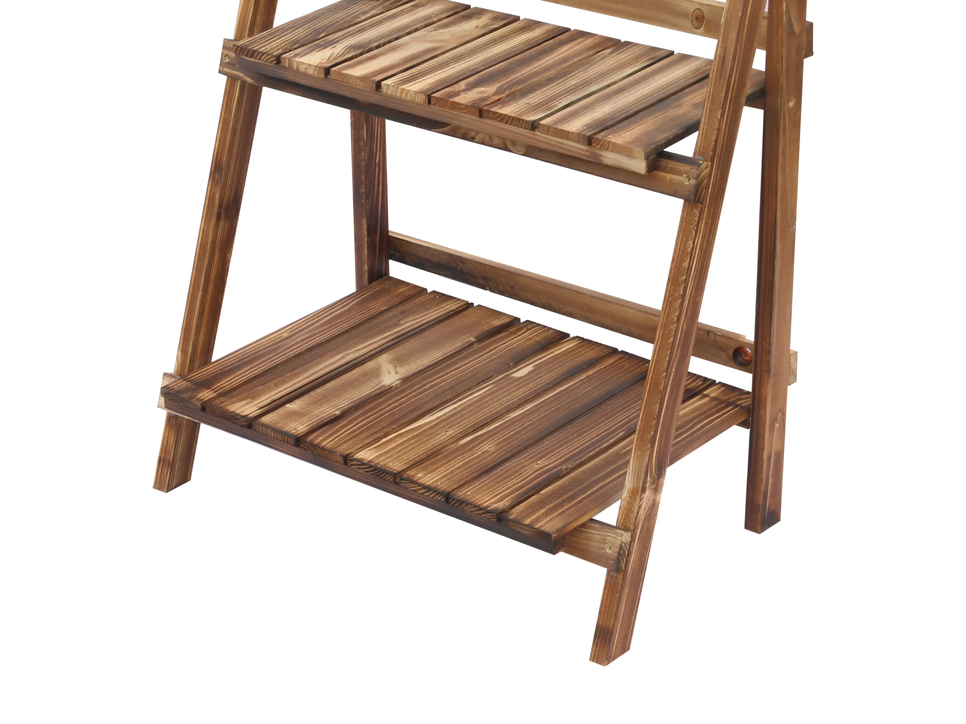 Balaton Ladder Planter Stand 60cm - Rustic Brown - Image 6