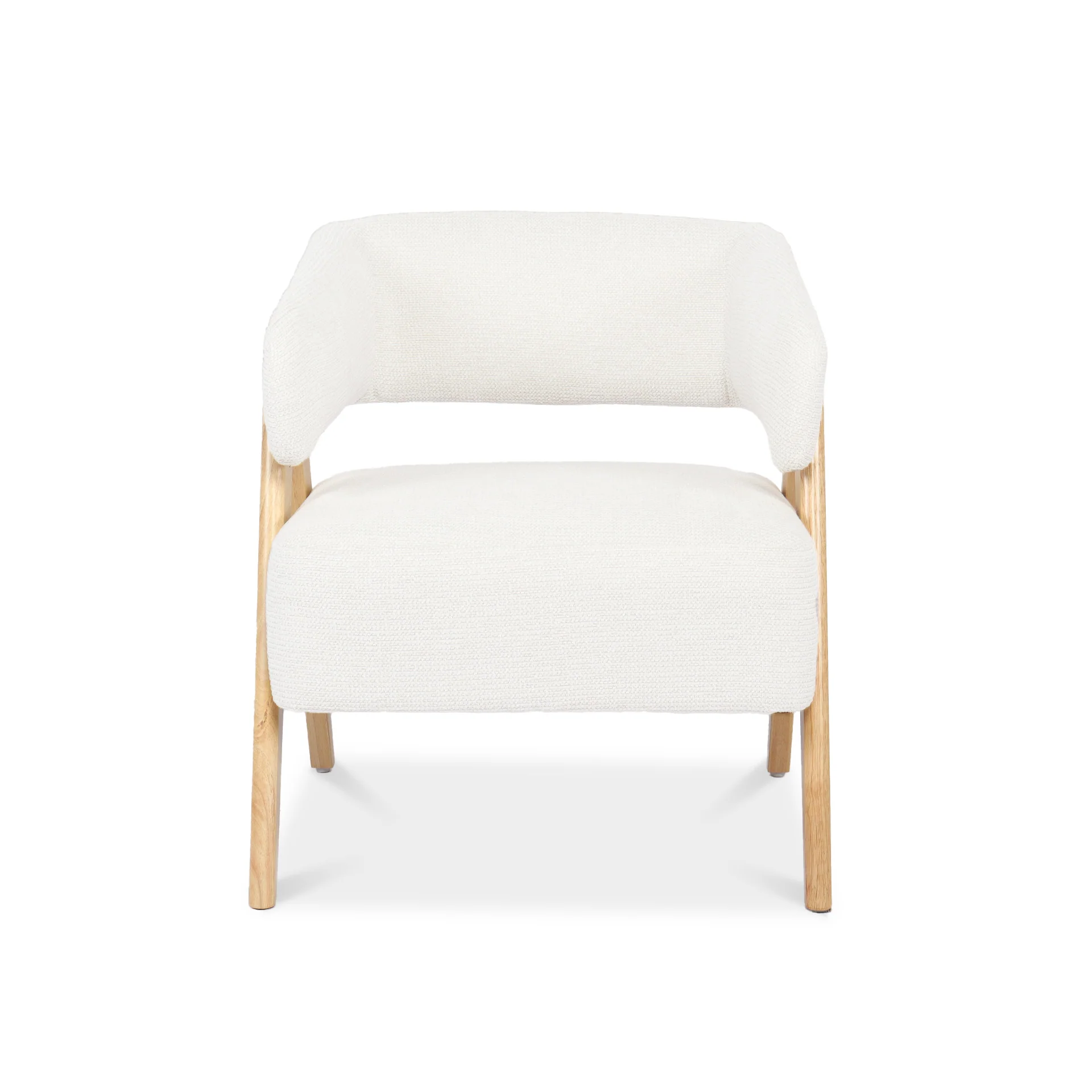 Bark Chenille Armchair - White - Image 9