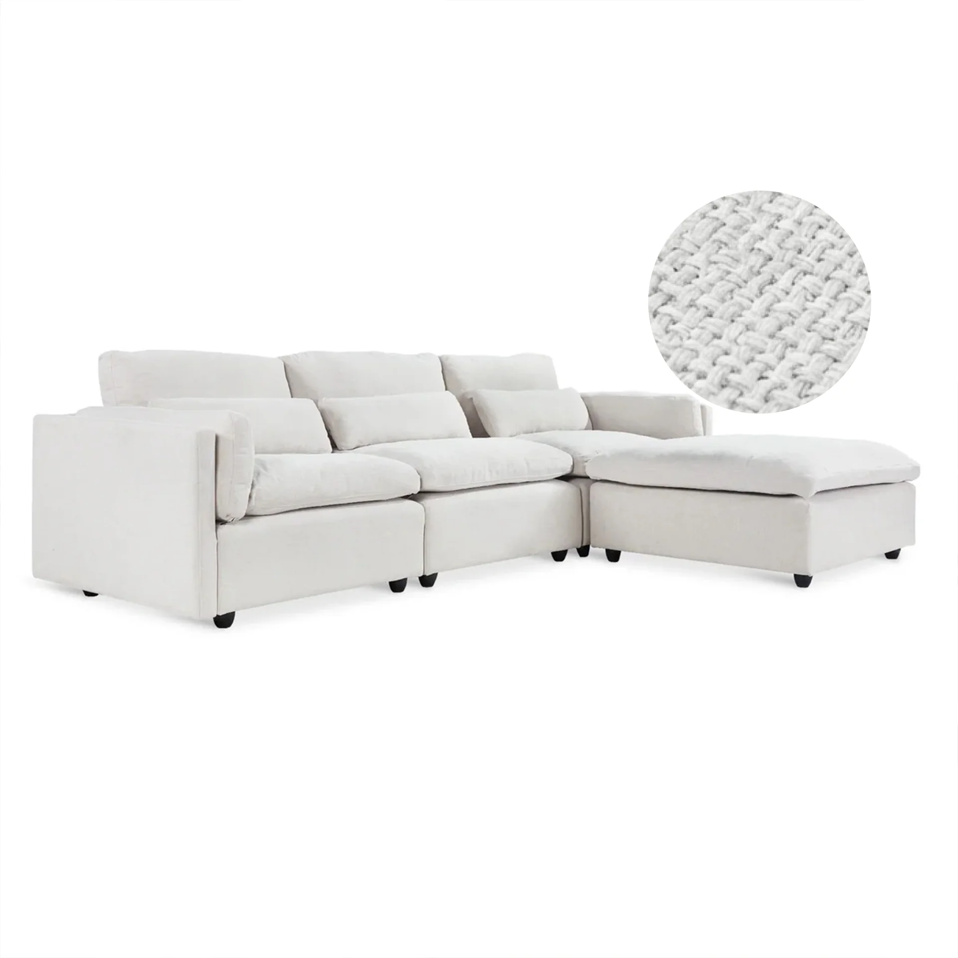 Barmouth Modular Sofa - Silver Cloud - Image 7