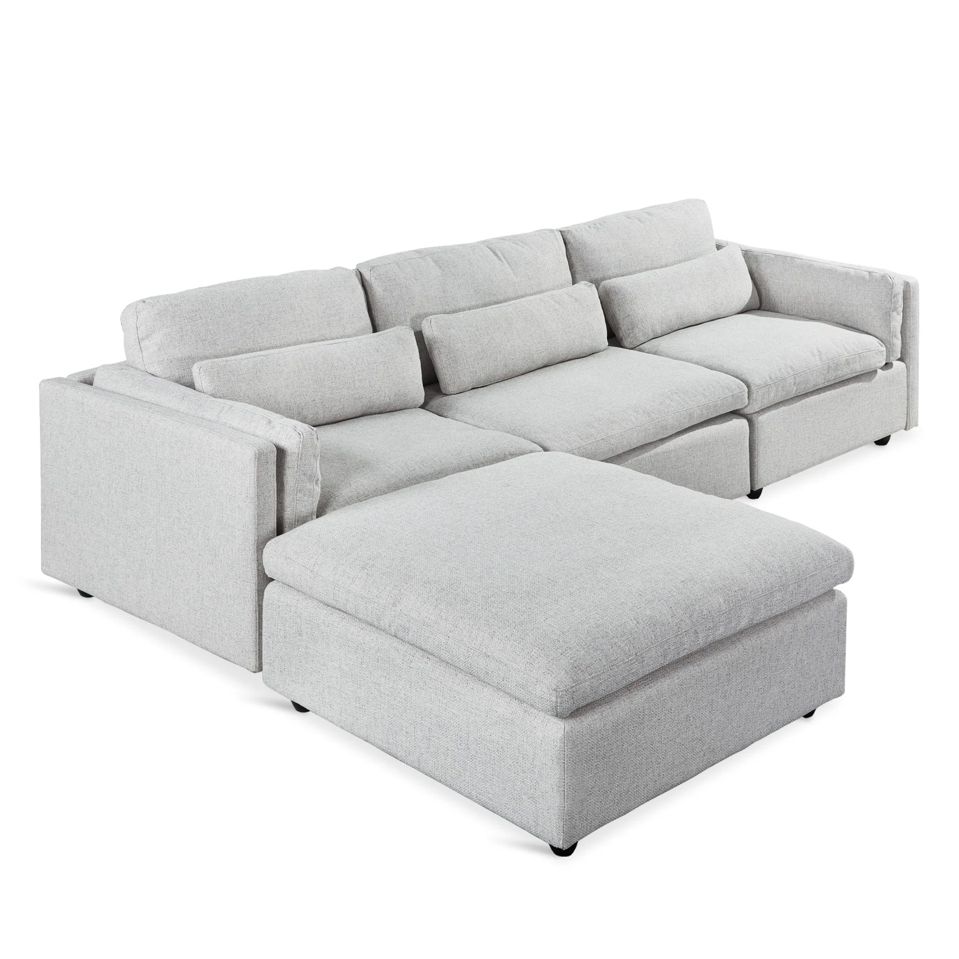 Barmouth Modular Sofa - Silver Grey - Image 10
