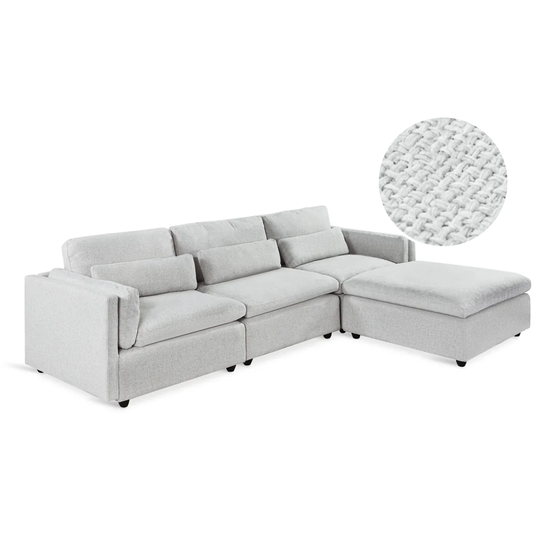 Barmouth Modular Sofa - Silver Grey - Image 7