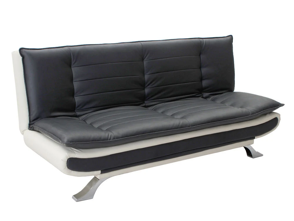 BetaLife 3-Seater PU Sofa Bed BLACK + CREAM - Image 11