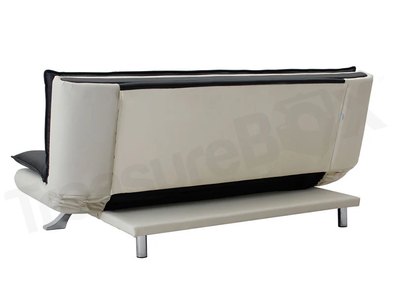 BetaLife 3-Seater PU Sofa Bed BLACK + CREAM - Image 17