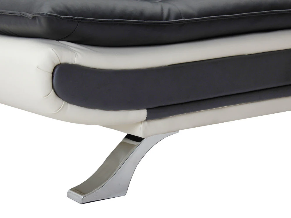 BetaLife 3-Seater PU Sofa Bed BLACK + CREAM - Image 4