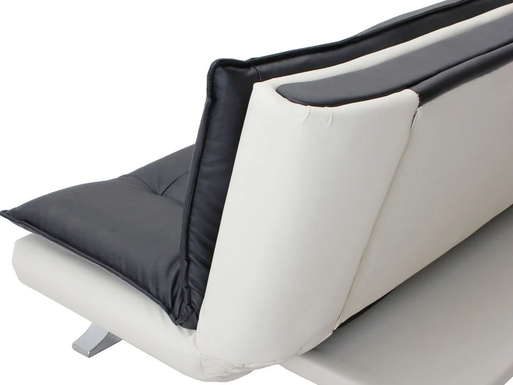 BetaLife 3-Seater PU Sofa Bed BLACK + CREAM - Image 5