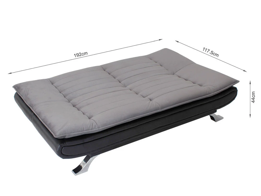 BetaLife 3-Seater Sofa BLACK + GREY - Image 10