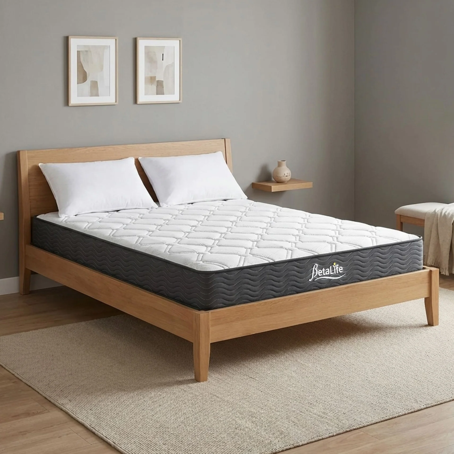 Basics Plus Bonnell Spring Mattress with Pillow - Queen - Image 16