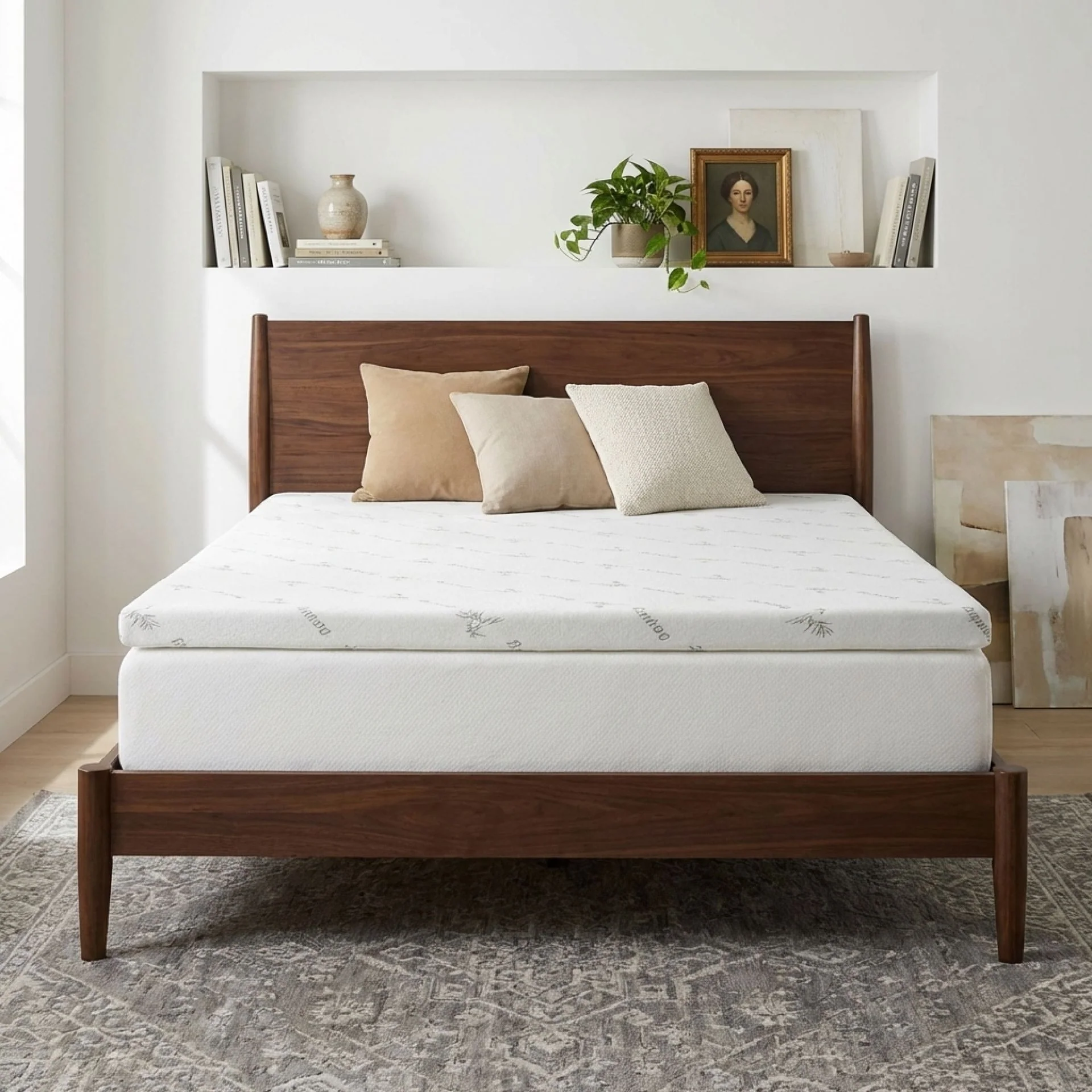 Comfort Plush Gel Memory Foam Mattress Topper - King