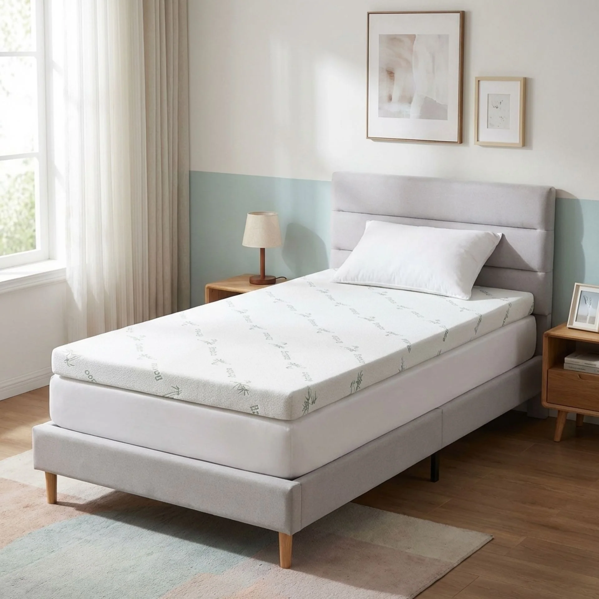Comfort Plush Gel Memory Foam Mattress Topper - Single - Image 2