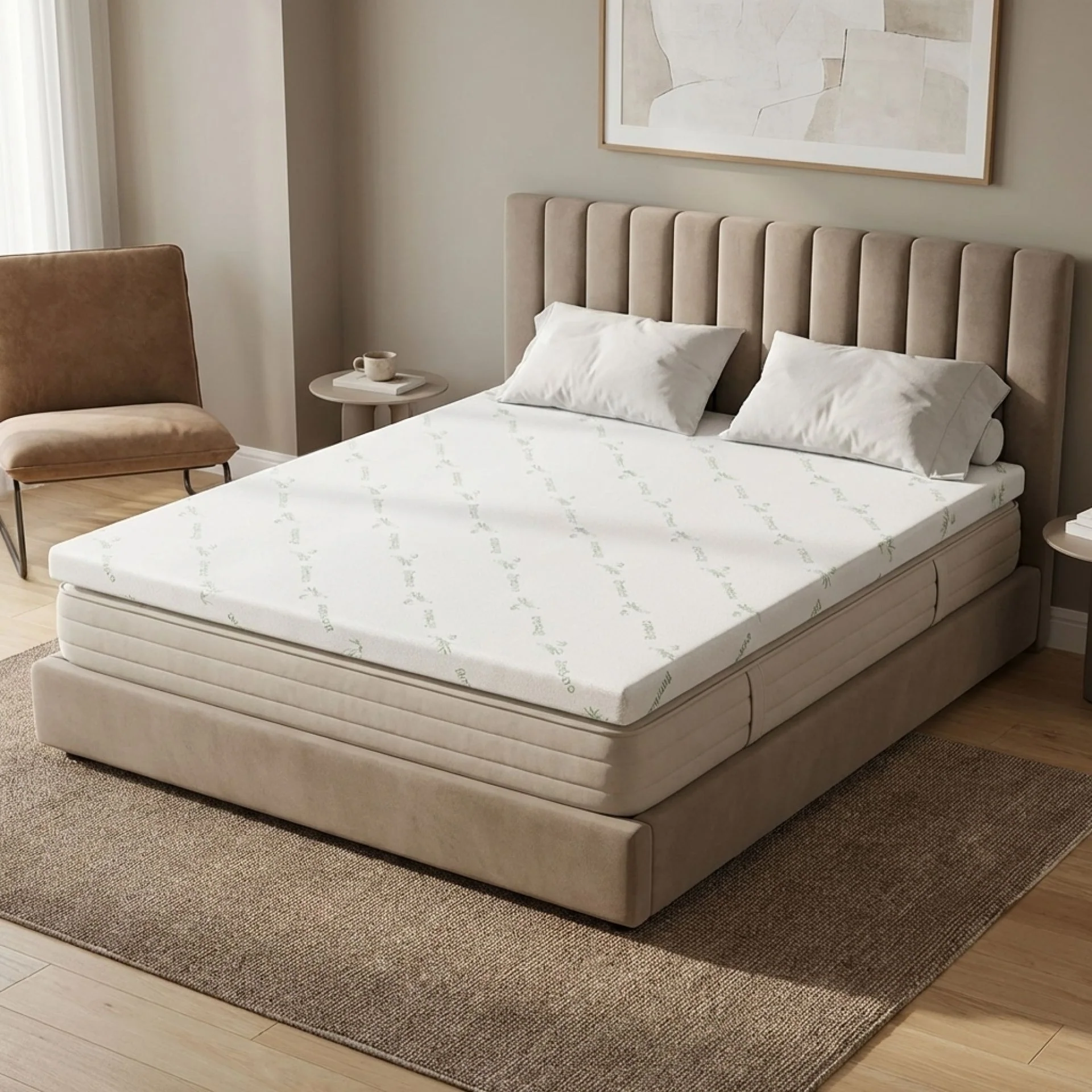 Betalife Dream Flip Dual Sided Memory Foam Mattress Topper - King - Image 2