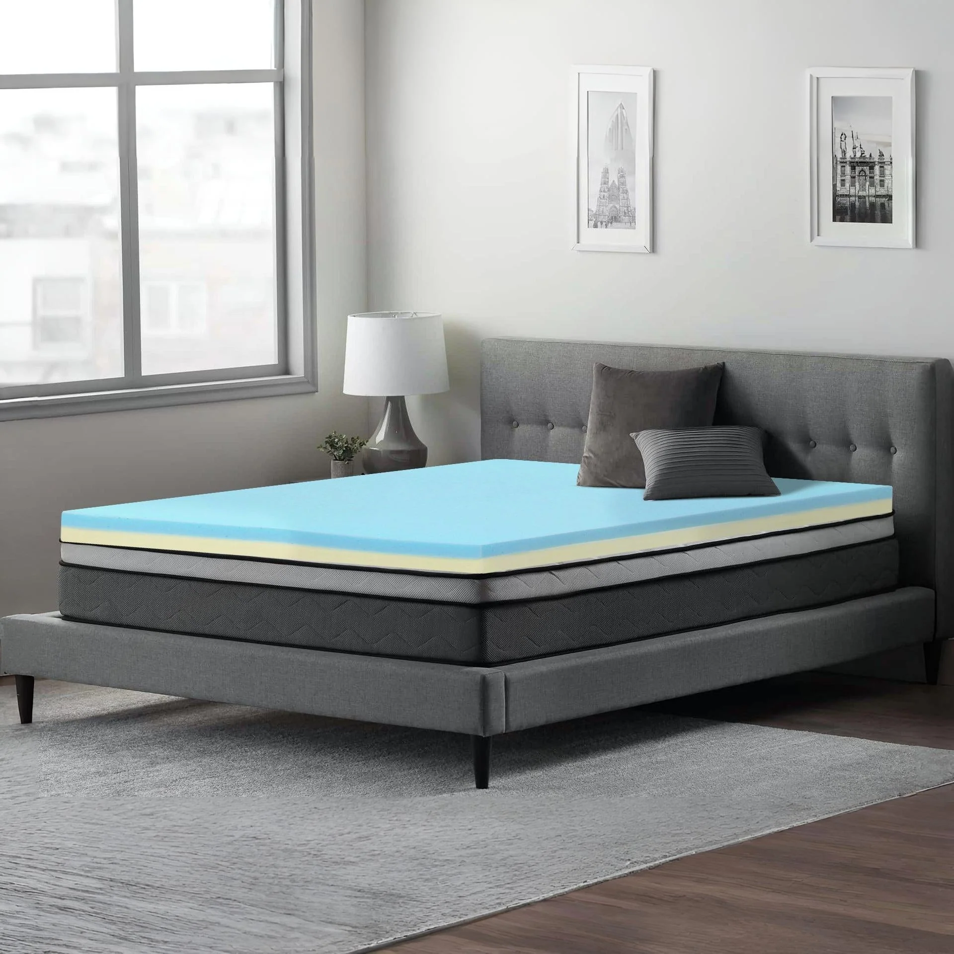 Betalife Dream Flip Dual Sided Memory Foam Mattress Topper - King - Image 3