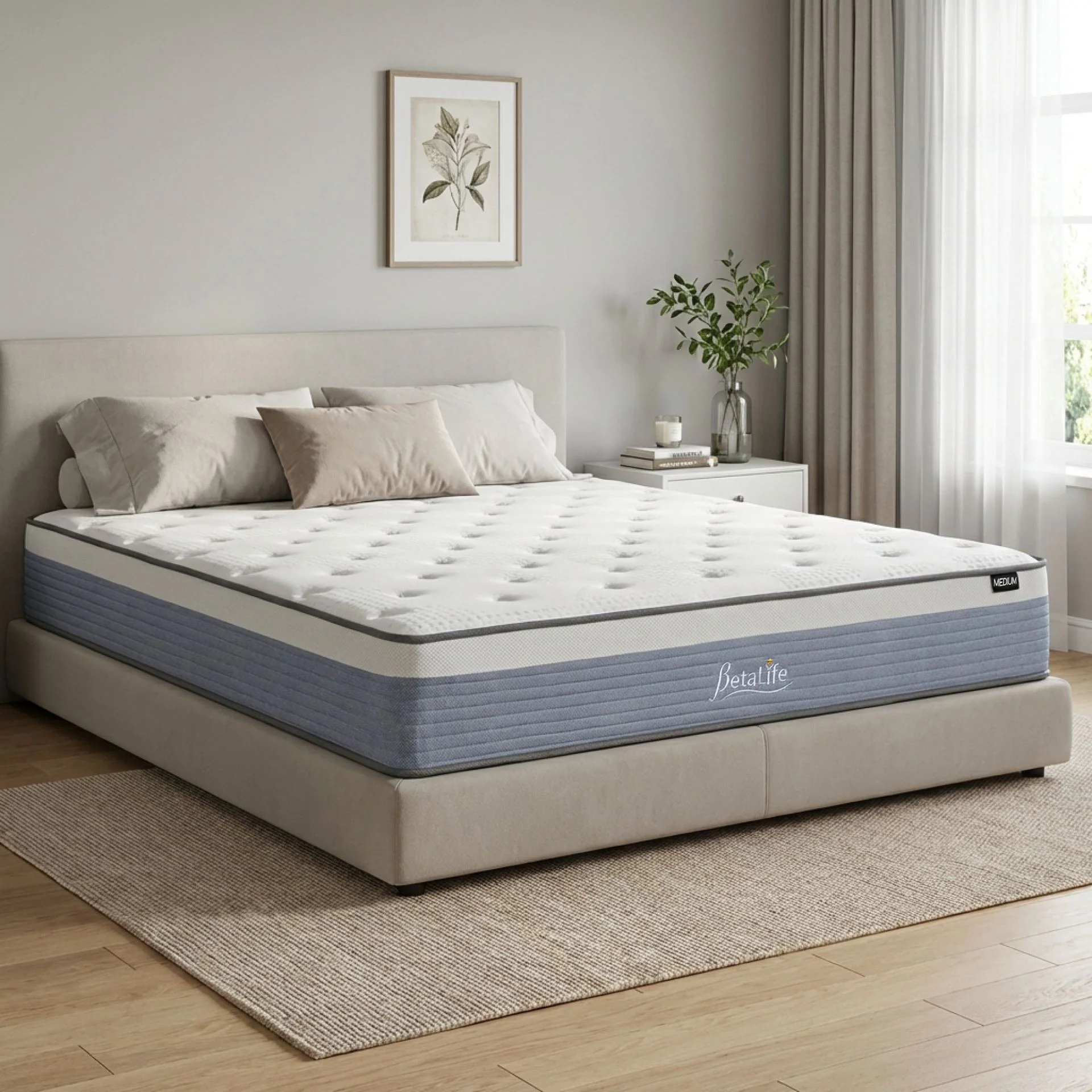 Natureblend Plus Bamboo Charcoal Medium Plush Mattress - Super King - Image 15